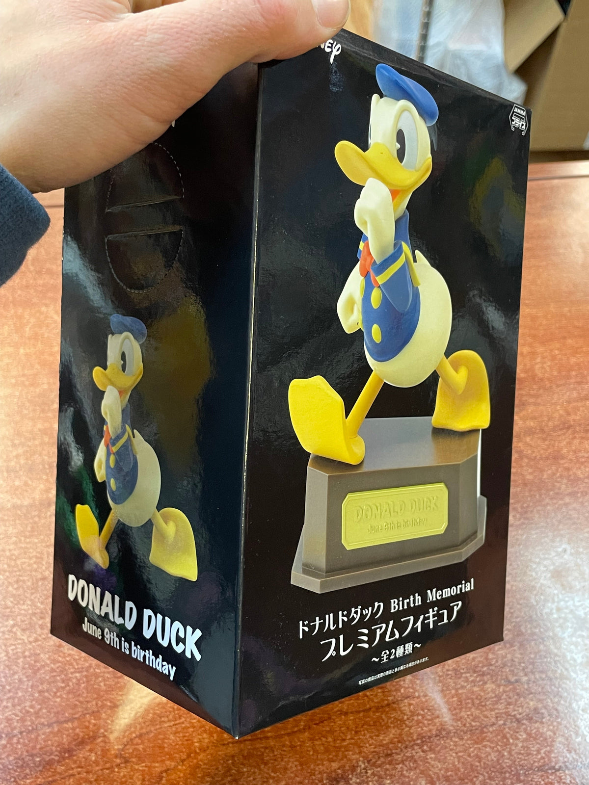 Donald Duck Birth Memorial Figure (Disney Japan, Sega) SEALED product image 6, provided for visual reference and product
