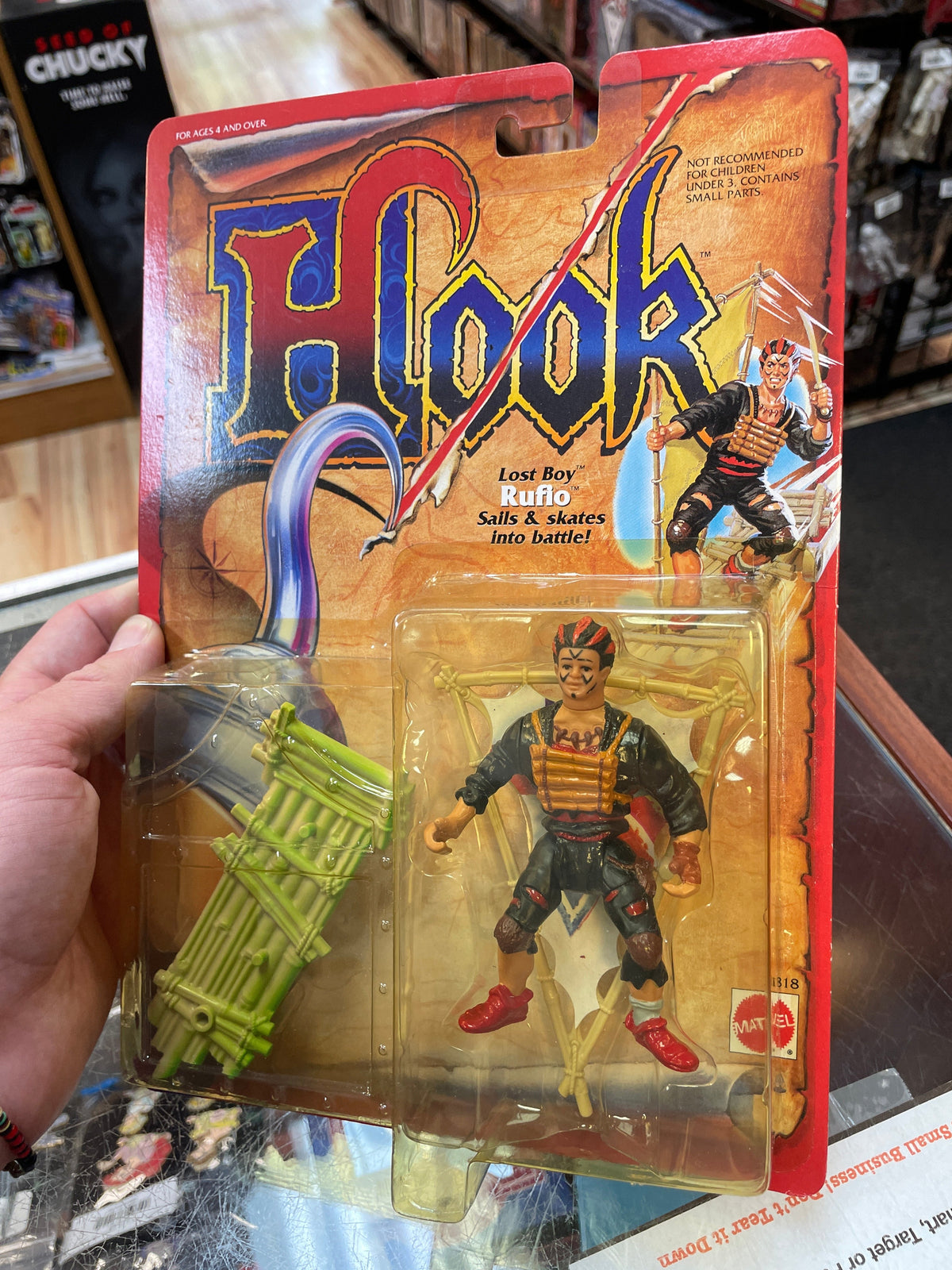 Lost Boy Rufio #2818 (Vintage Hook, Mattel) SEALED product image 3, provided for visual reference and product detail review