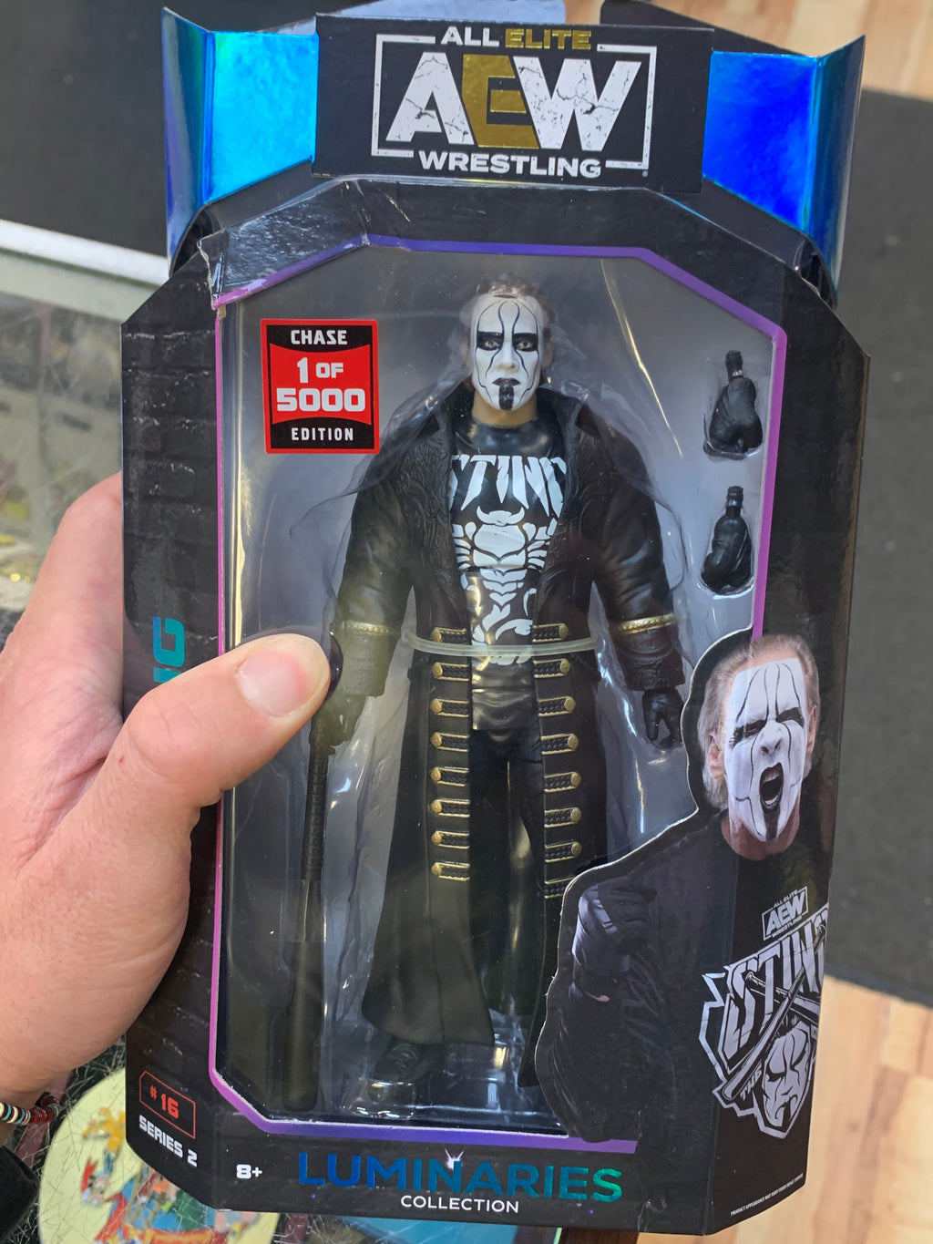 Sting Chase #09 Luminare (AEW All Elite Wrestling, Jazwares) **SEALED** product image 7, provided for visual reference and