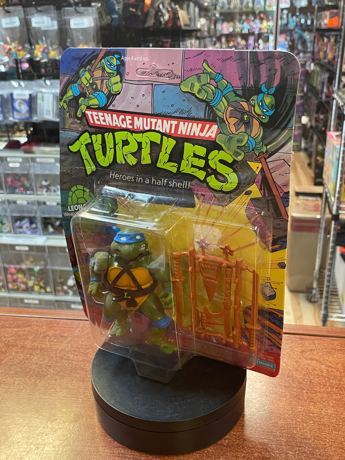 Hard Head Leonardo -10 Back- (Vintage TMNT Ninja Turtles, Playmates) **SEALED** product image 3, provided for visual