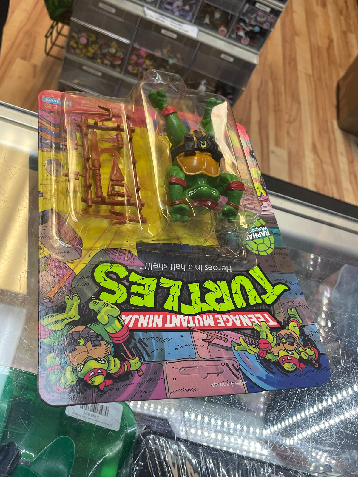 Hard Head Raphael -10 Back- (Vintage TMNT Ninja Turtles, Playmates) **SEALED** product image 9, provided for visual