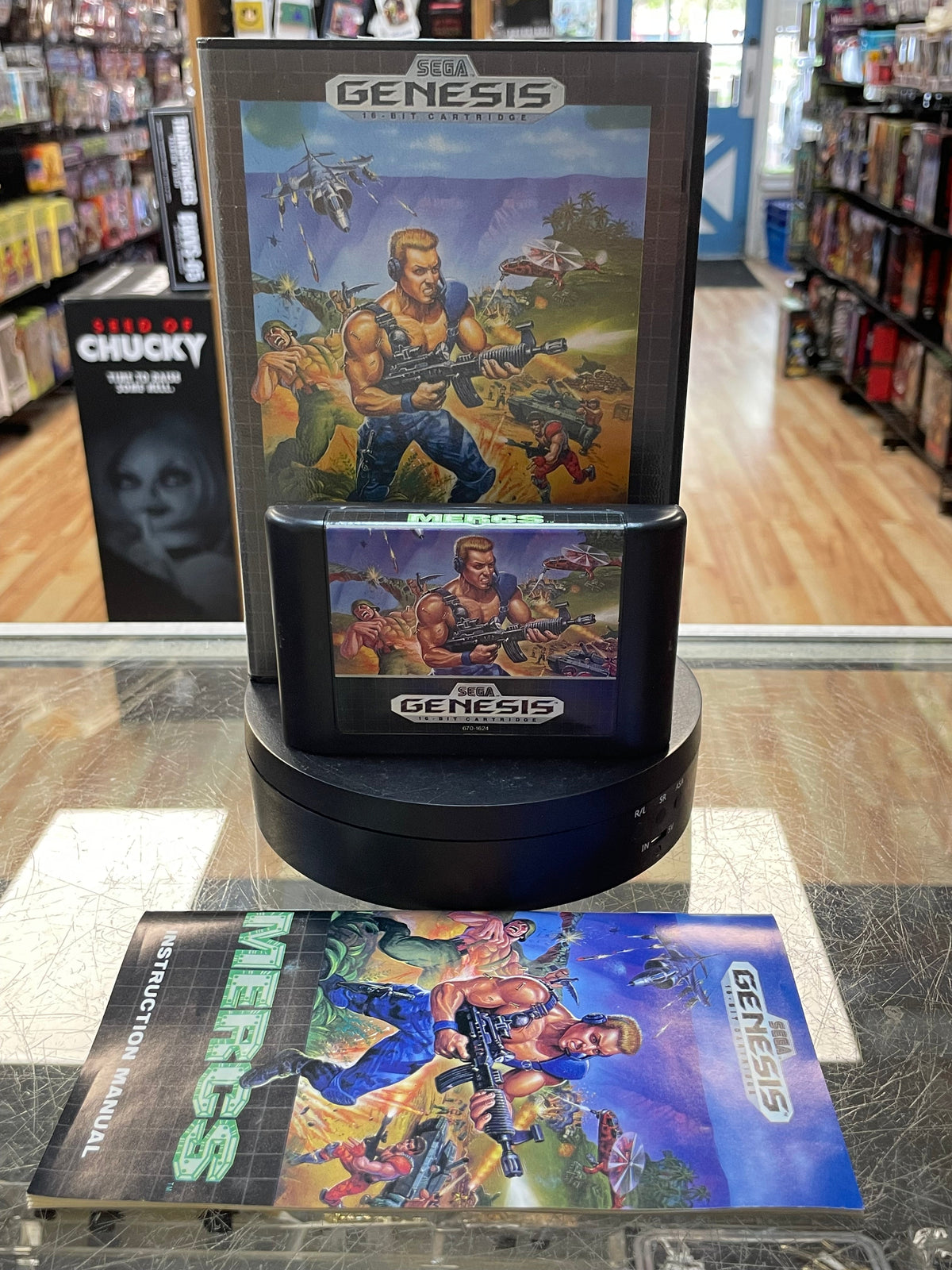 Mercs (Sega Genesis, Vintage Video Games) COMPLETE product image 1, provided for visual reference and product detail review