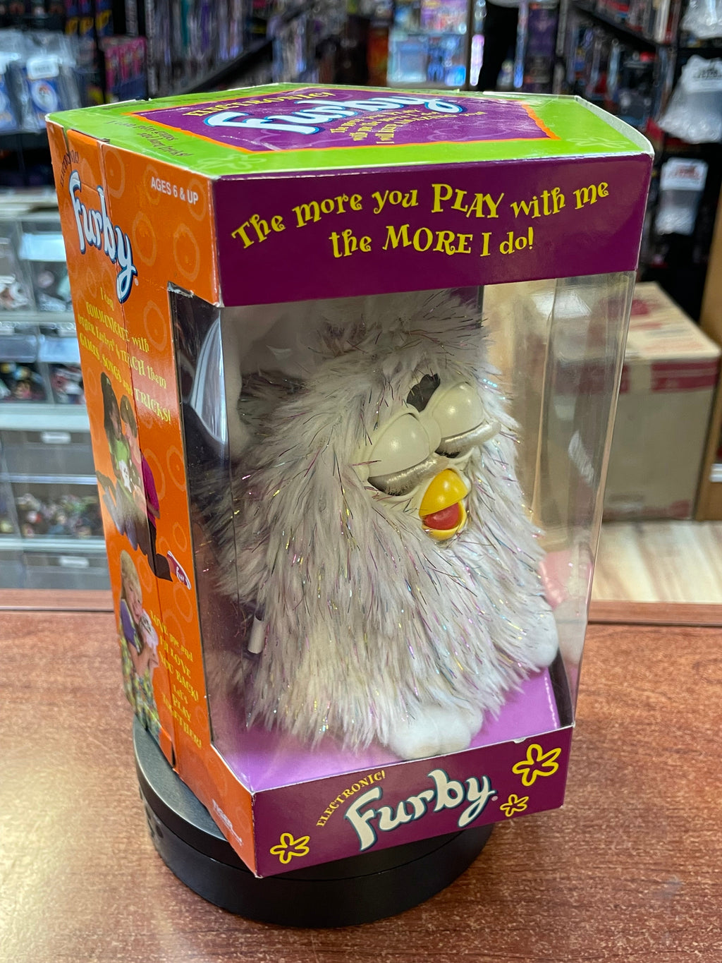 Champagne Tinsel -Brown Eyes- (Vintage Furby, Tiger Electronics) **NEW** product image 4, provided for visual reference and