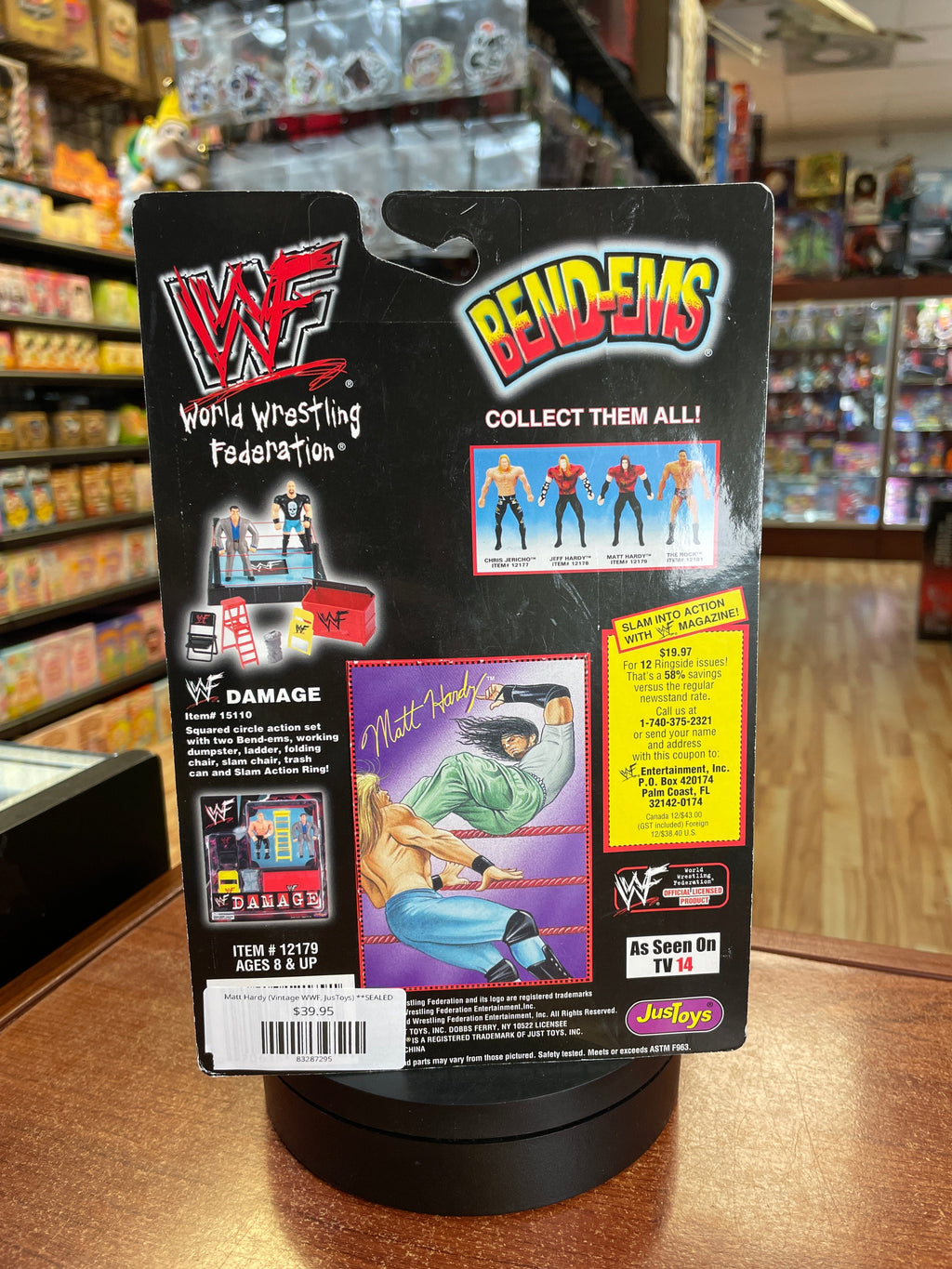 Matt Hardy (Vintage WWF, JusToys) **SEALED** product image 2, provided for visual reference and product detail review