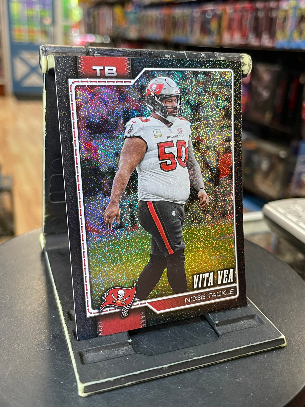 Vita Vea-Black Holo Foil 02/10- (Topps, NFL Flagship 2026) product image 5, provided for visual reference and product detail