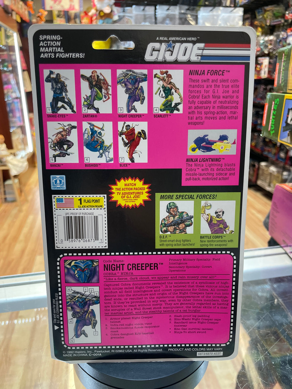 Night Creeper Ninja Force (Vintage GI Joe, Hasbro) **SEALED** product image 5, provided for visual reference and product