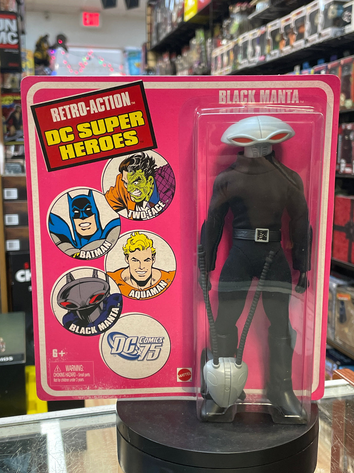 Retro Action Black Manta (Mattel, Dc Super Heroes) **SEALED** product image 1, provided for visual reference and product