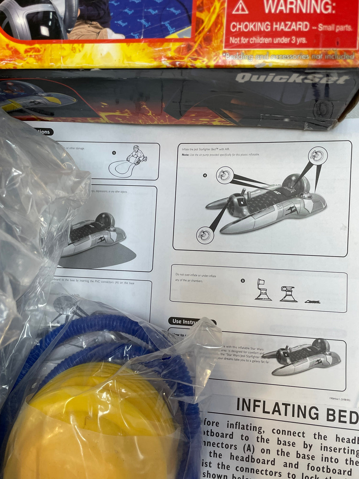 Jedi Starfighter Bed (Vintage Star Wars, Quick Set) OPEN BOX product image 3, provided for visual reference and product