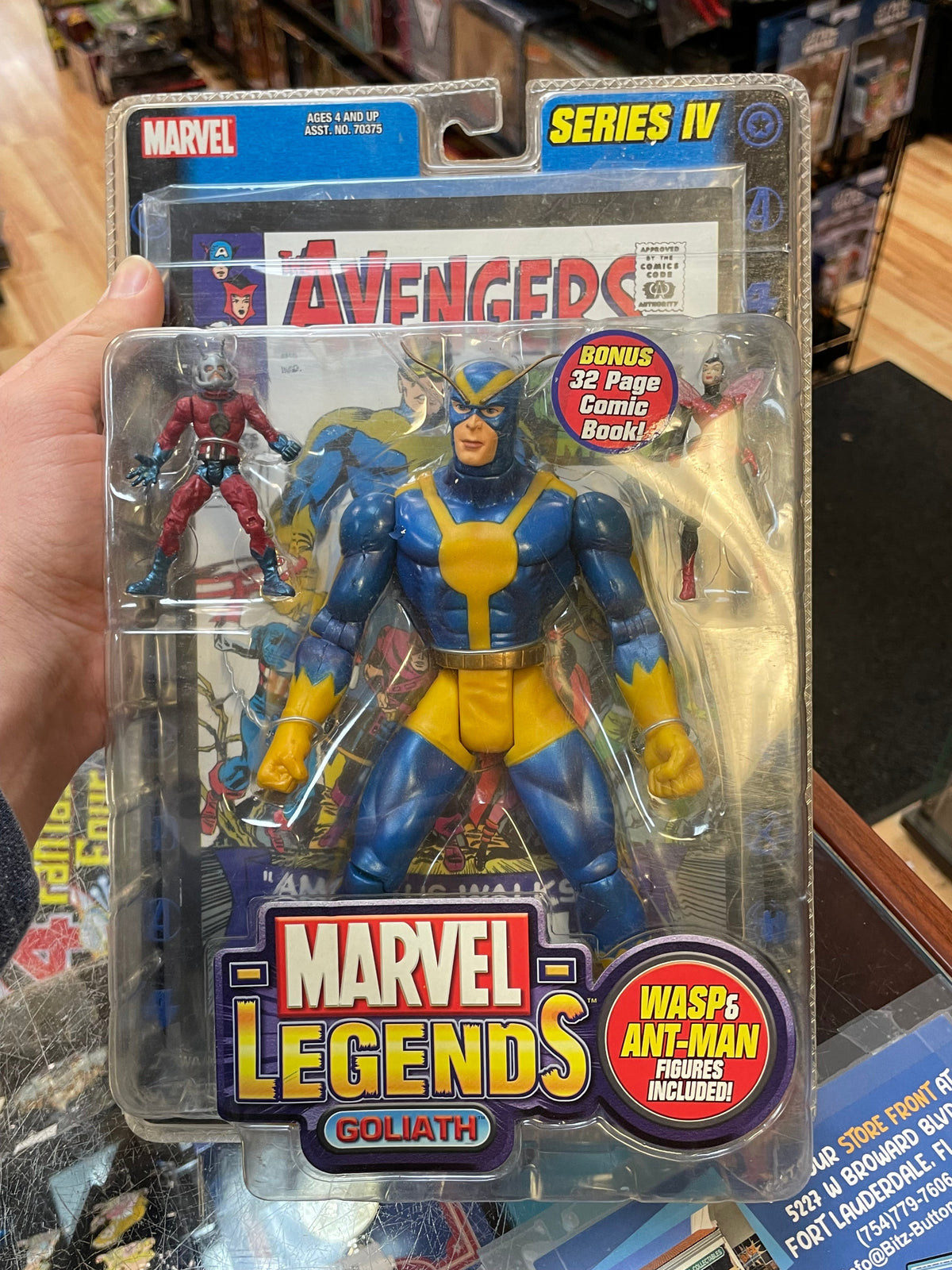 Goliath with Wasp & Antman (Vintage Marvel Legends, Toybiz) *SEALED* product image 3, provided for visual reference and