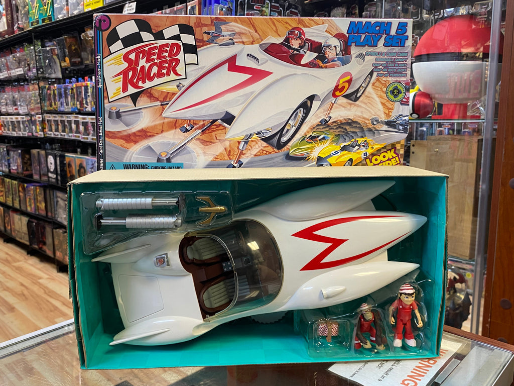 Mach 5 Playset with Spindle Chim Chim (Vintage Speed Racer, Resaurus) NEW product image 1, provided for visual reference and