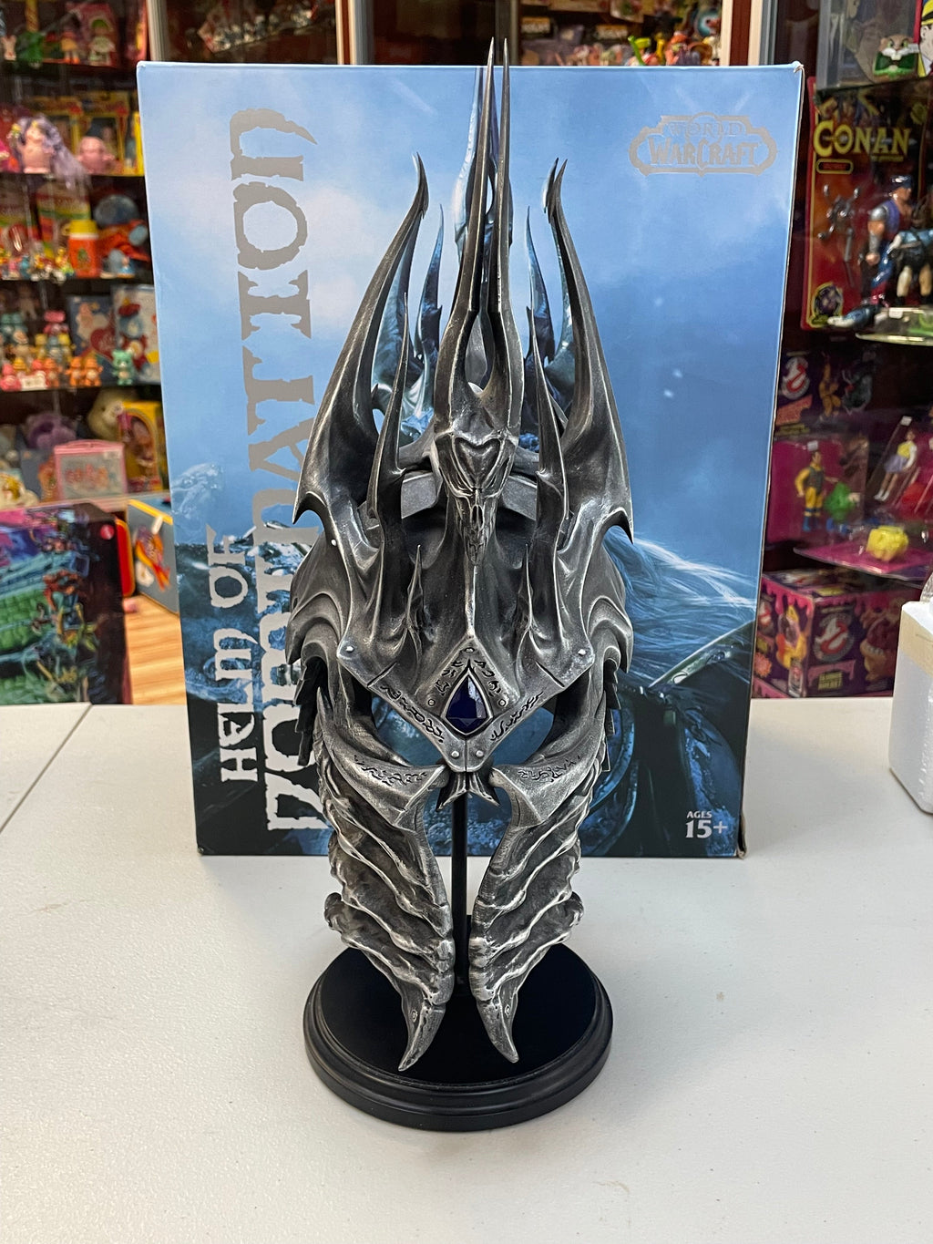 Helm of Domination Lich King Statue (Blizzard, World Of Warcraft) OPEN BOX product image 1, provided for visual reference
