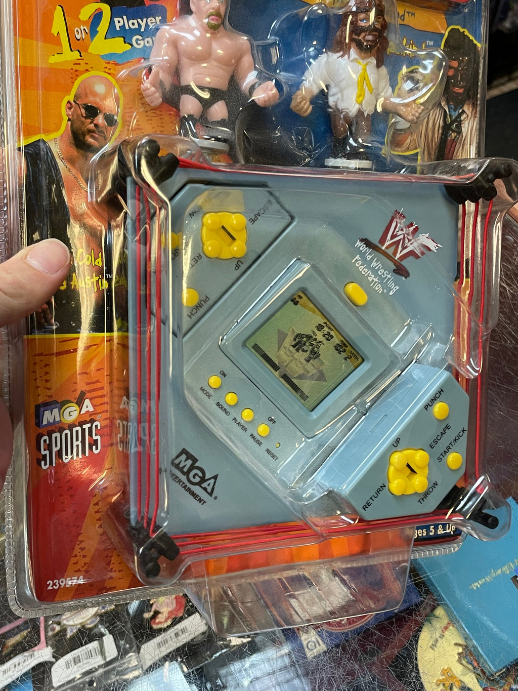 Stone Cold vs Mankind In The Ring Game (Vintage WWF, MGA Sports) **SEALED** product image 5, provided for visual reference