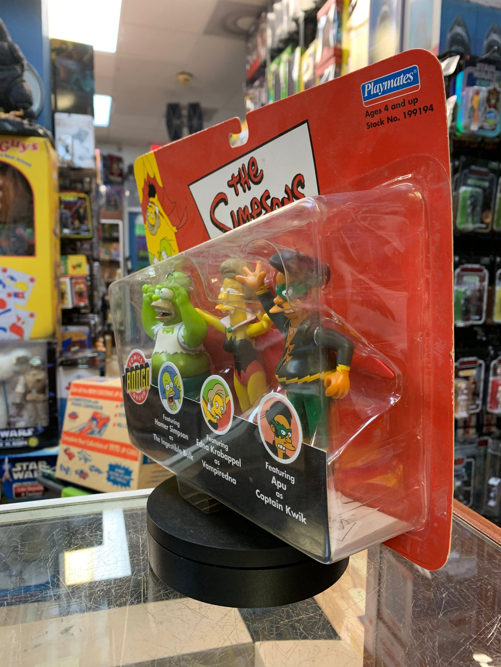 Bongo Ingestible Homer Vampieredna Captain Kwok 3 pack (Vintage Simpsons, Playmates) SEALED product image 4, provided for