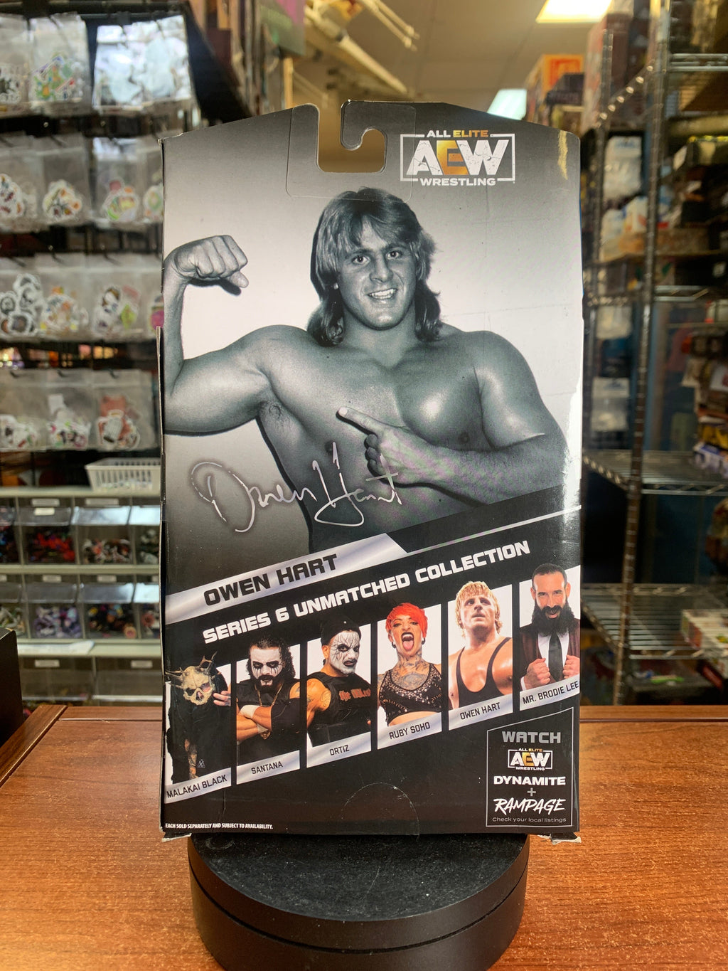 Owen Hart #41 (All Elite Wrestling AEW, Jazwares) **SEALED** product image 3, provided for visual reference and product