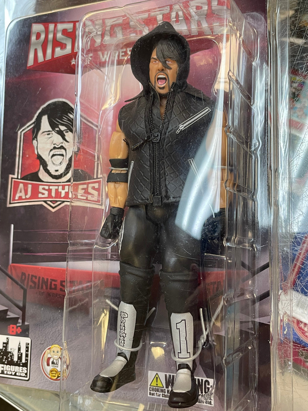 AJ Styles -Black- (Rising Stars of Wrestling, Figures Toy Company) **SEALED** product image 9, provided for visual reference