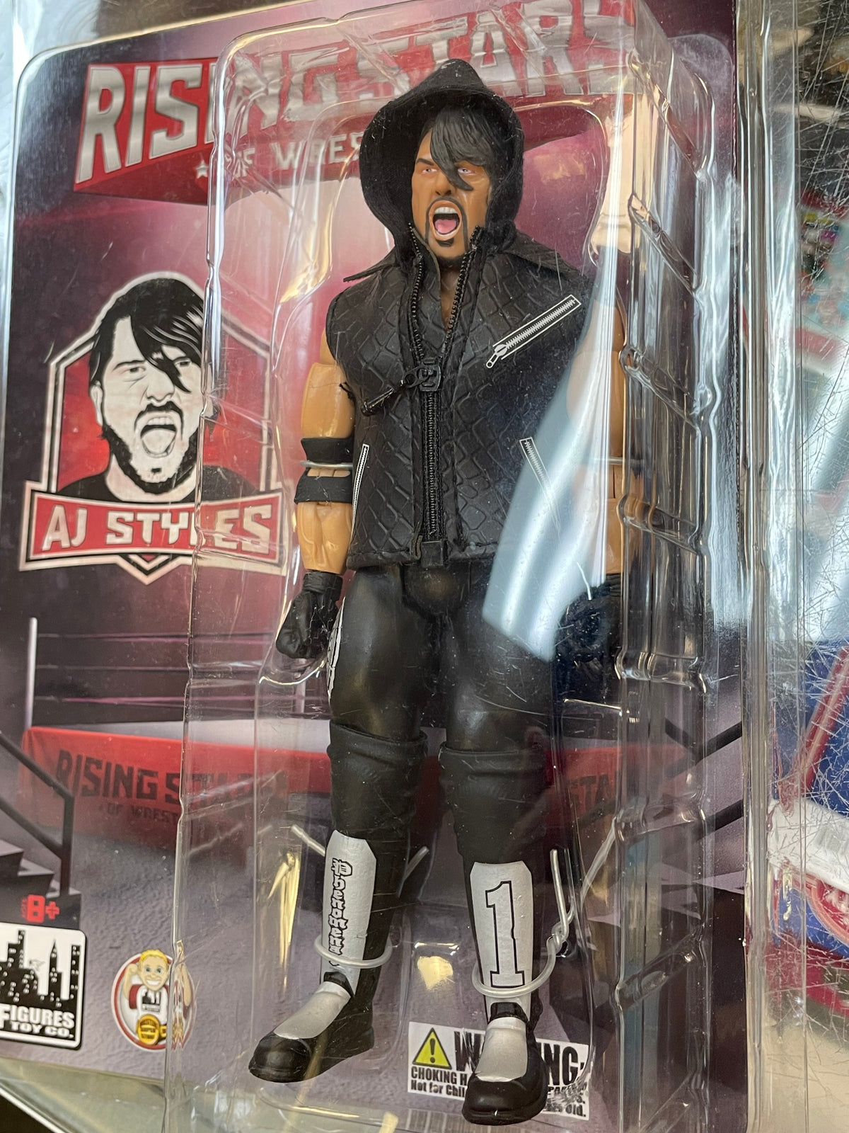 AJ Styles -Black- (Rising Stars of Wrestling, Figures Toy Company) **SEALED** product image 9, provided for visual reference