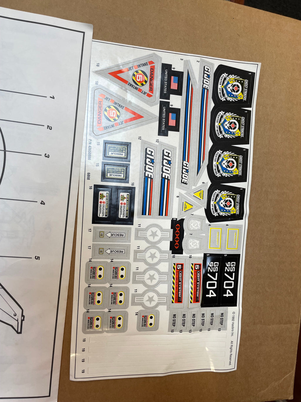 Ghoststriker X-16 with Box (Vintage GI Joe, Hasbro) **COMPLETE** product image 43, provided for visual reference and product