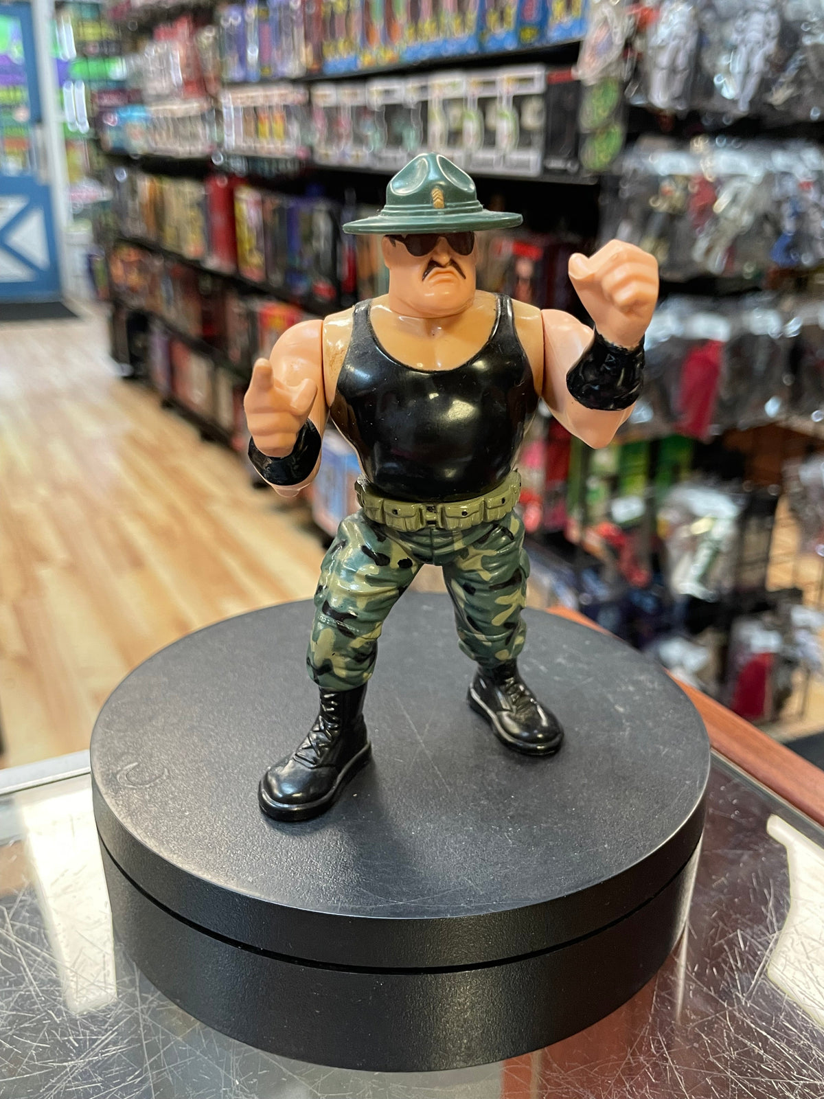 Sgt Slaughter 9185 (Vintage WWF WWE, Hasbro) **COMPLETE** product image 1, provided for visual reference and product detail