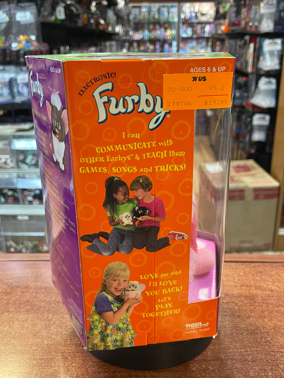 Flamingo Hot Pink Hazel Eyes (Vintage Furby, Tiger Electronics) **NEW** product image 3, provided for visual reference and