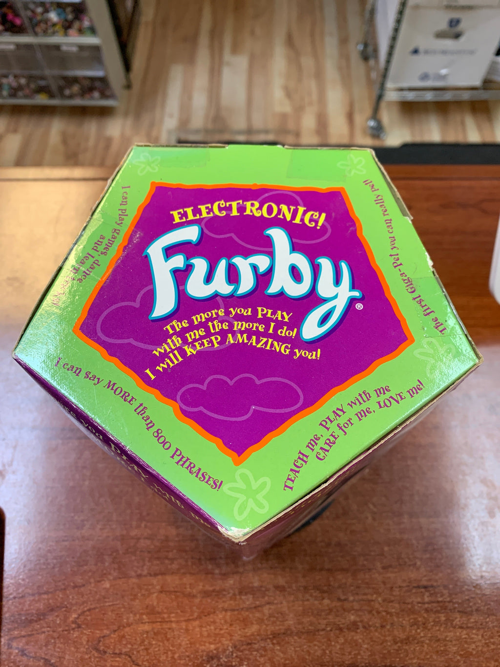 Bumble Bee Brown Eyes (Vintage Furby, Tiger Electronics) SEALED product image 6, provided for visual reference and product
