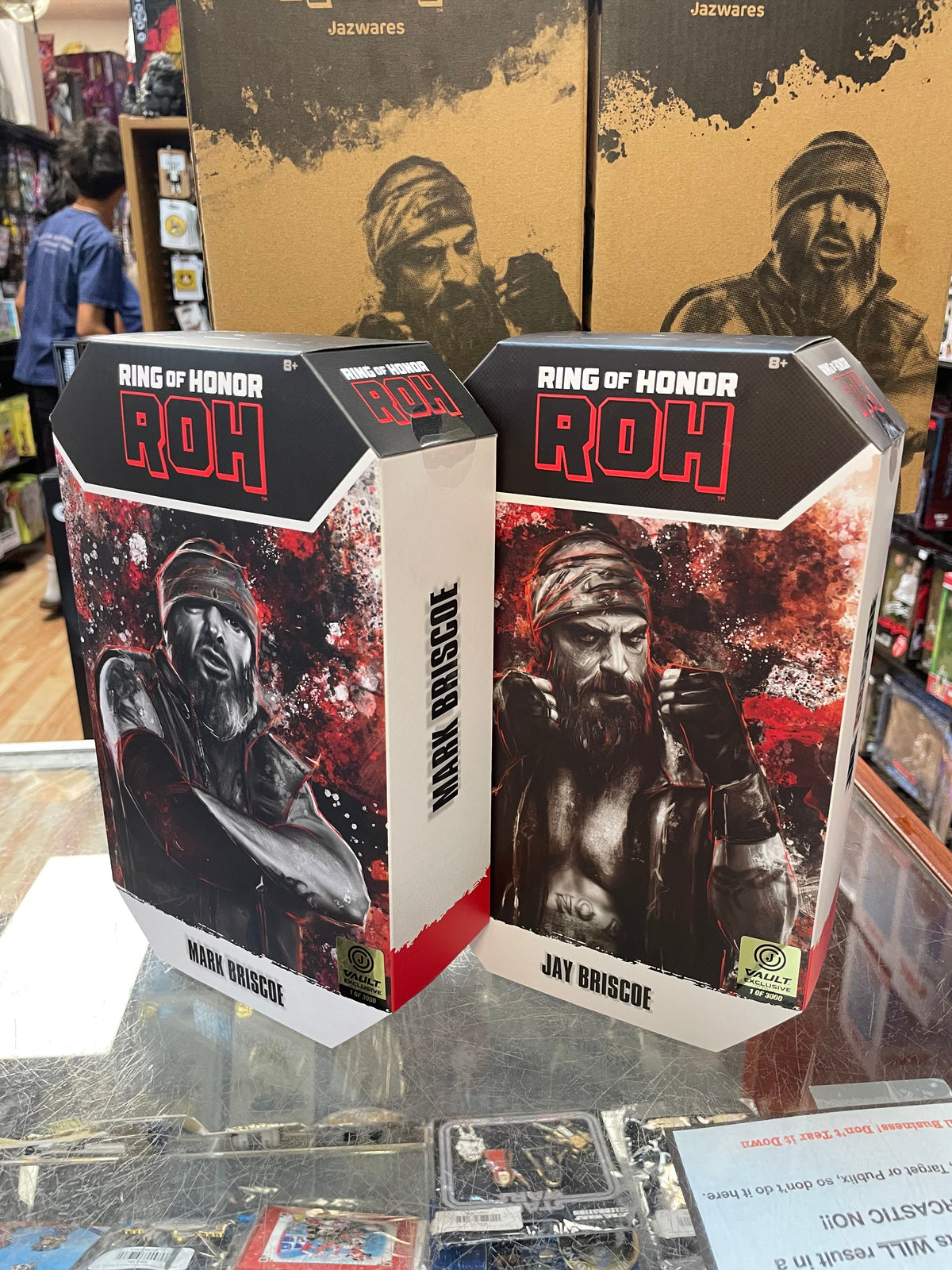 Mark & Jay Briscoe ROH (AEW Wrestling, Jazwares) **SEALED** product image 6, provided for visual reference and product