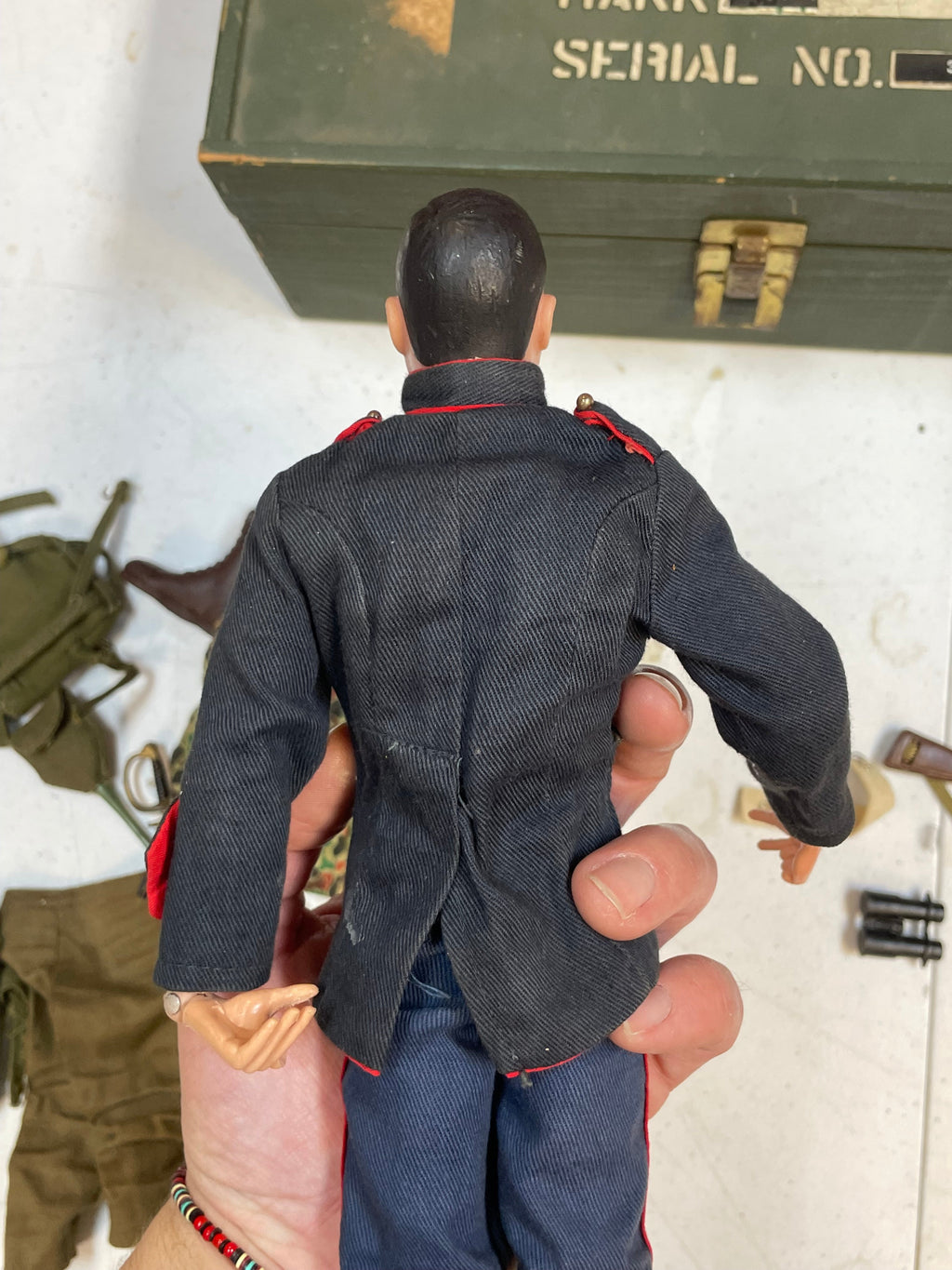 Action Marine with Foot Locker (Vintage 12” GI Joe, Hasbro) **Original** product image 24, provided for visual reference and