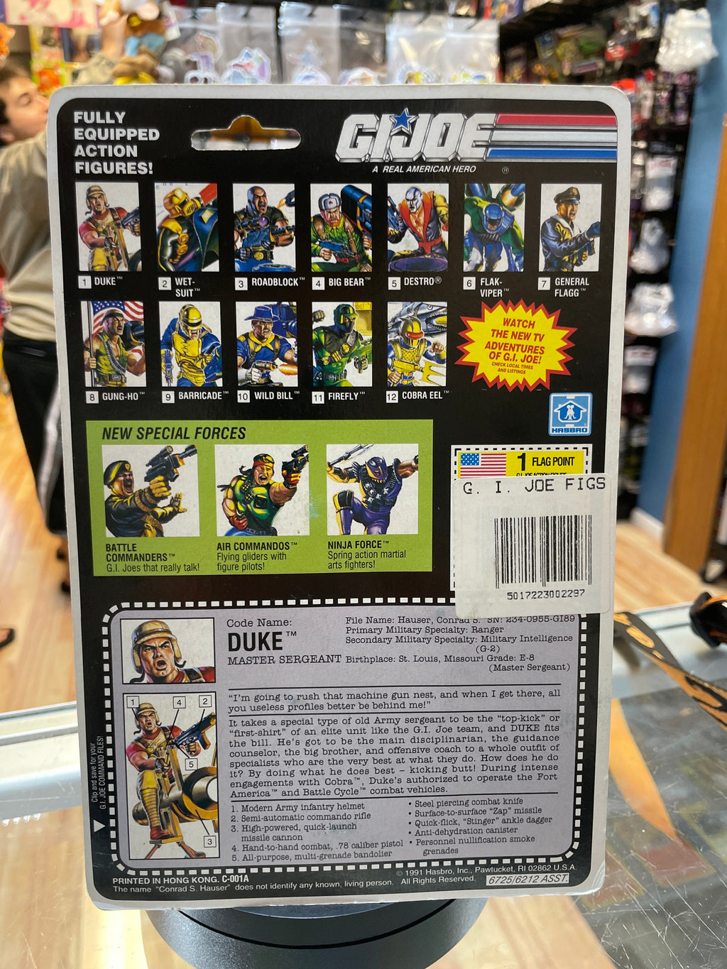 Duke Master Sergeant (Vintage GI Joe, Hasbro) Sealed product image 5, provided for visual reference and product detail review