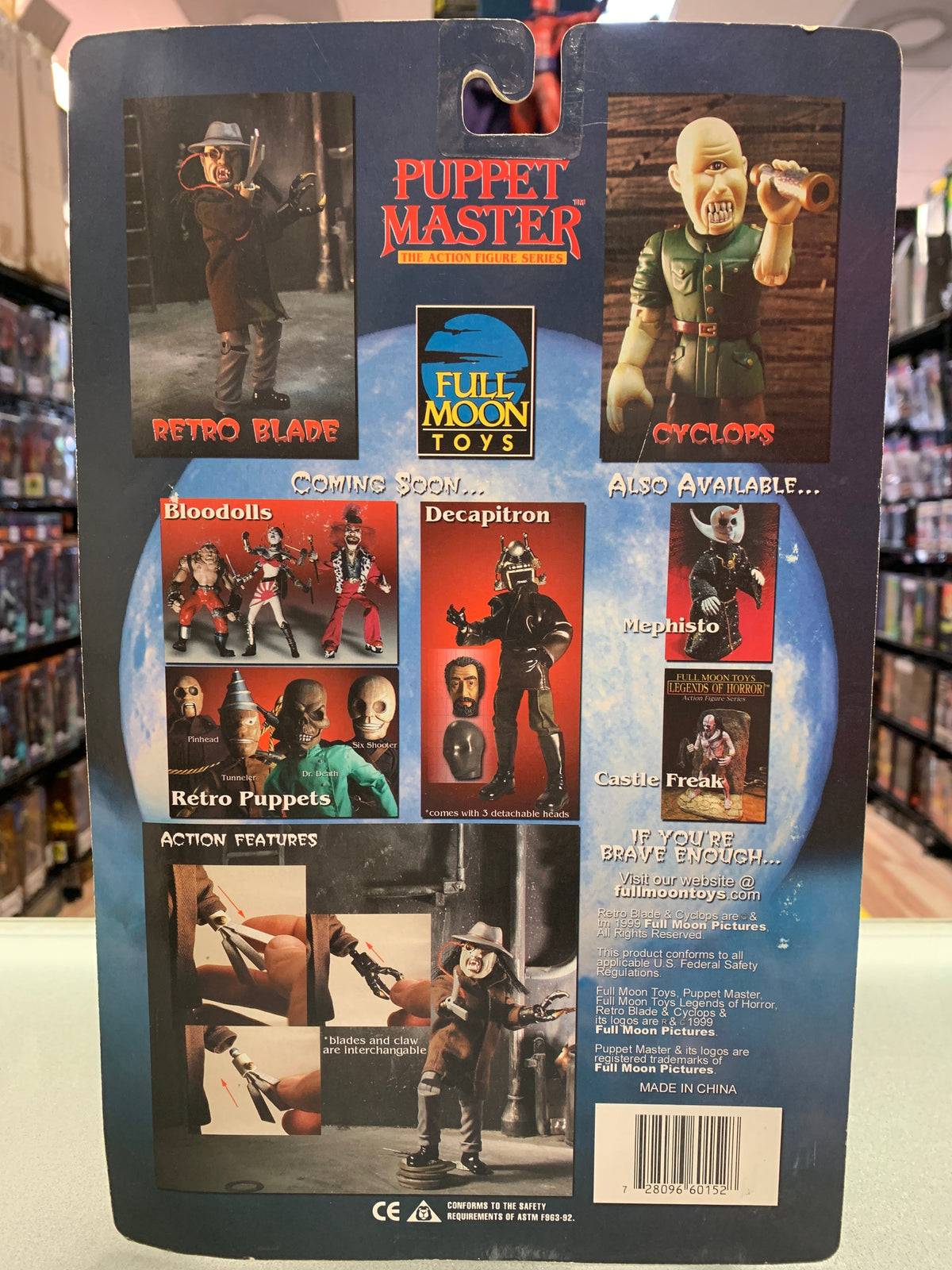 Retro Blade (Vintage Retro Puppet Master, Full Moon Toys) product image 5, provided for visual reference and product detail