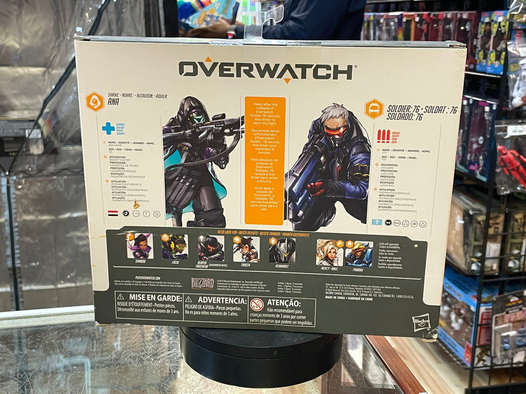 Ana & Soldier 76 (Overwatch Ultimates, Hasbro) **SEALED** product image 4, provided for visual reference and product detail