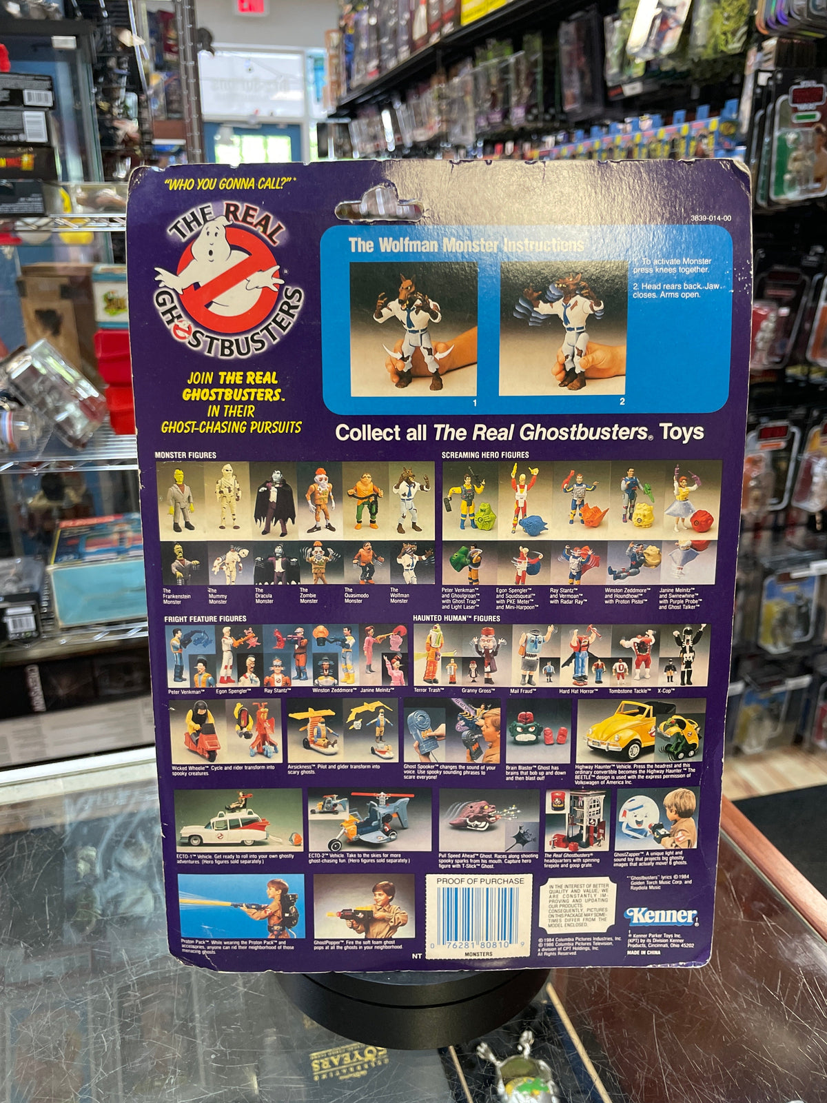 The WolfMan Monster (Vintage Ghostbusters, Kenner) **SEALED** product image 6, provided for visual reference and product