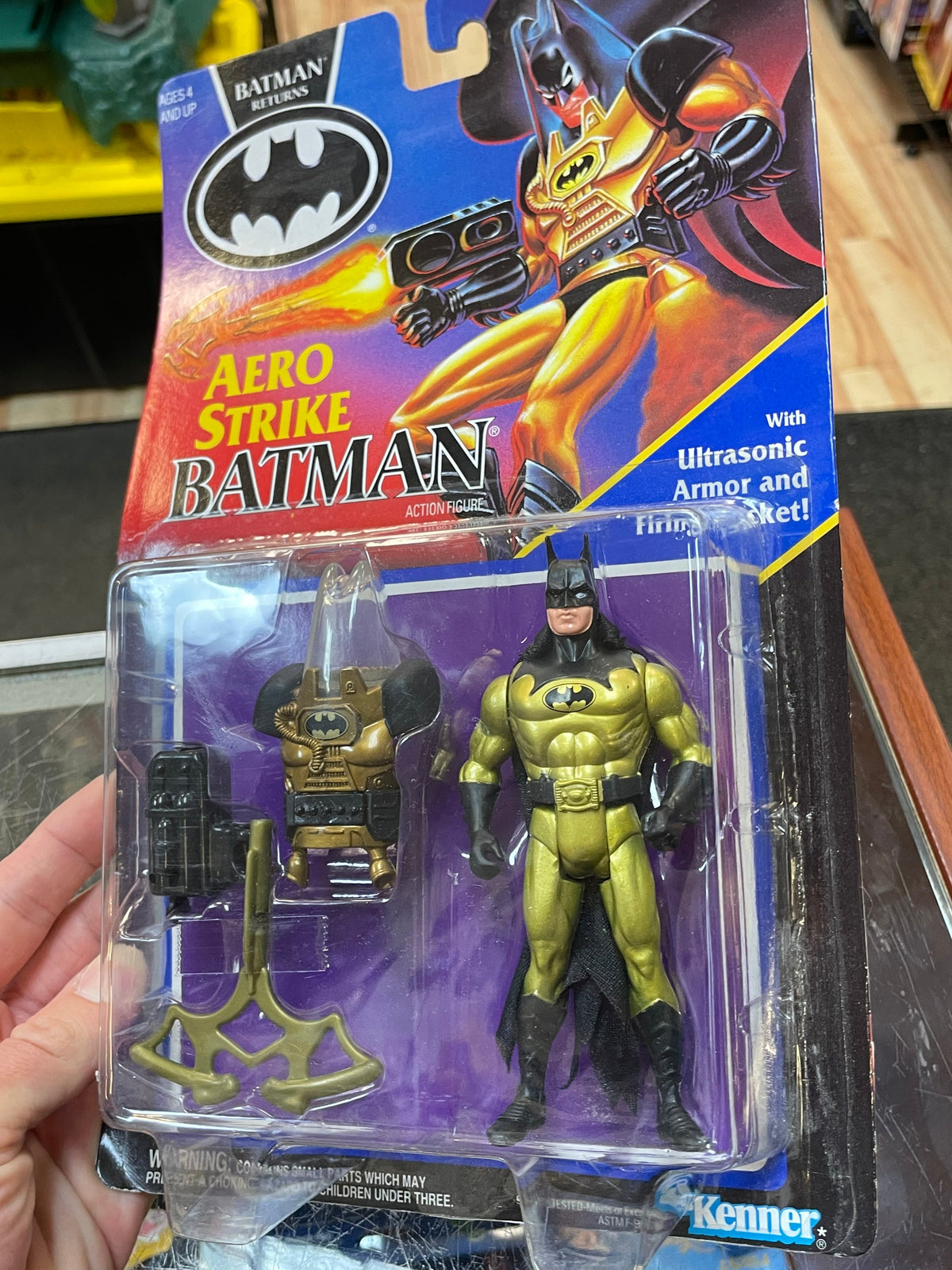 Aero Strike Batman (VIntage Batman Returns, Kenner) SEALED product image 4, provided for visual reference and product detail
