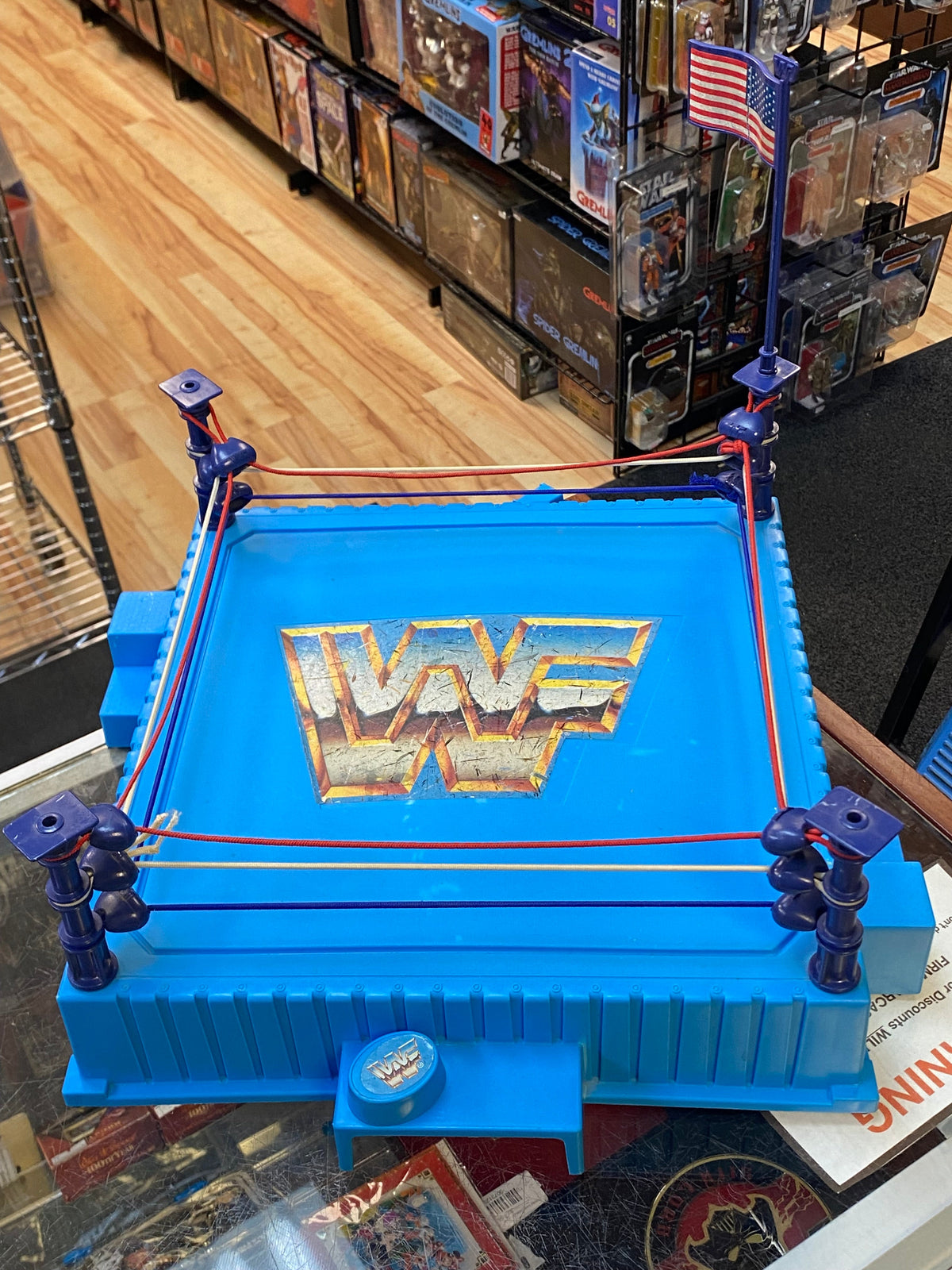 WWF Hasbro Ring with Flag (Vintage WWF WWE, Hasbro) product image 15, provided for visual reference and product detail review