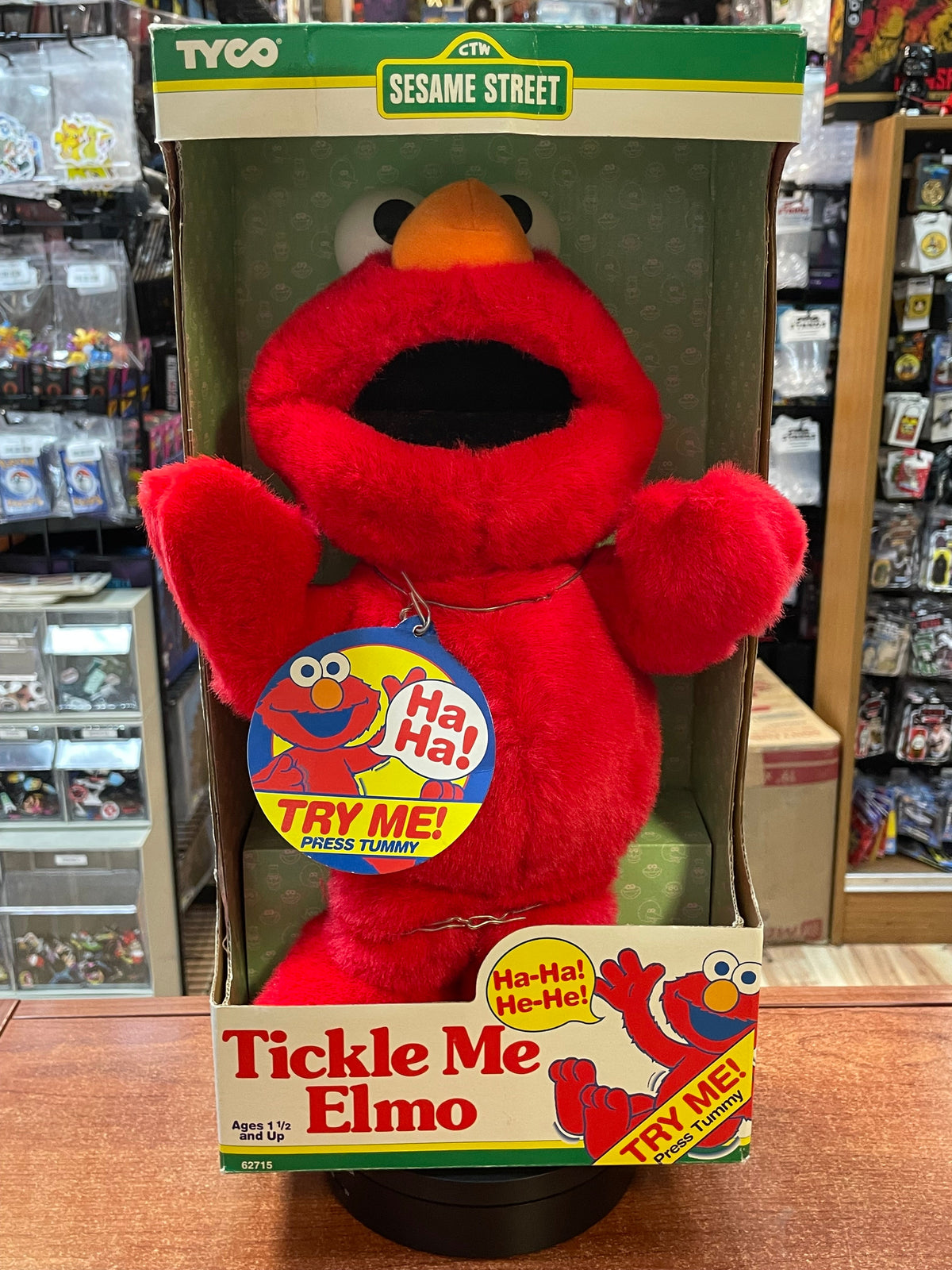 Tickle Me Elmo (Vintage Sesame Street, Tyco) **NEW** product image 1, provided for visual reference and product detail review