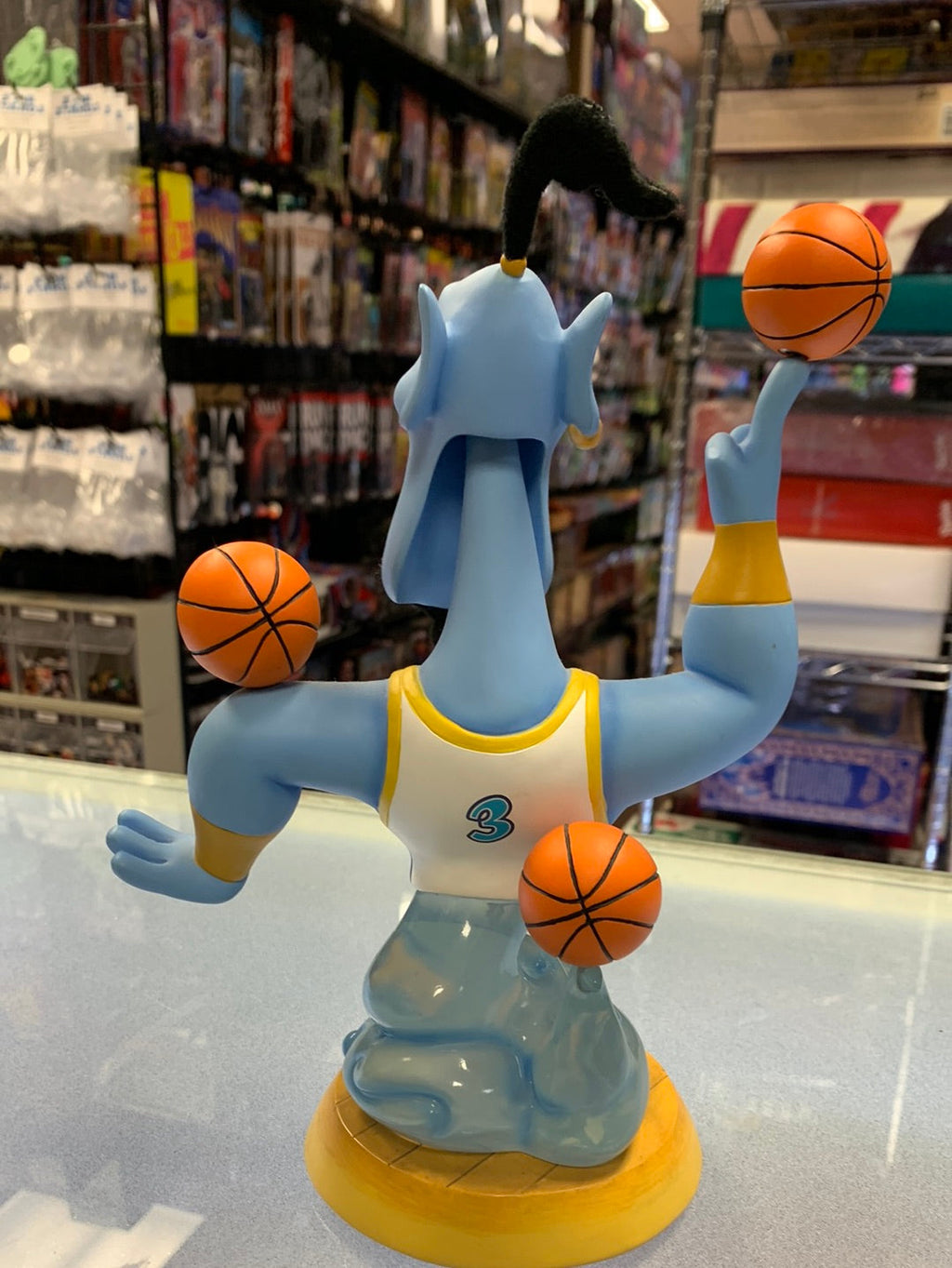 Genie Bobble Head w Spinning Basketballs (Aladdin, Disney) AS IS product image 4, provided for visual reference and product