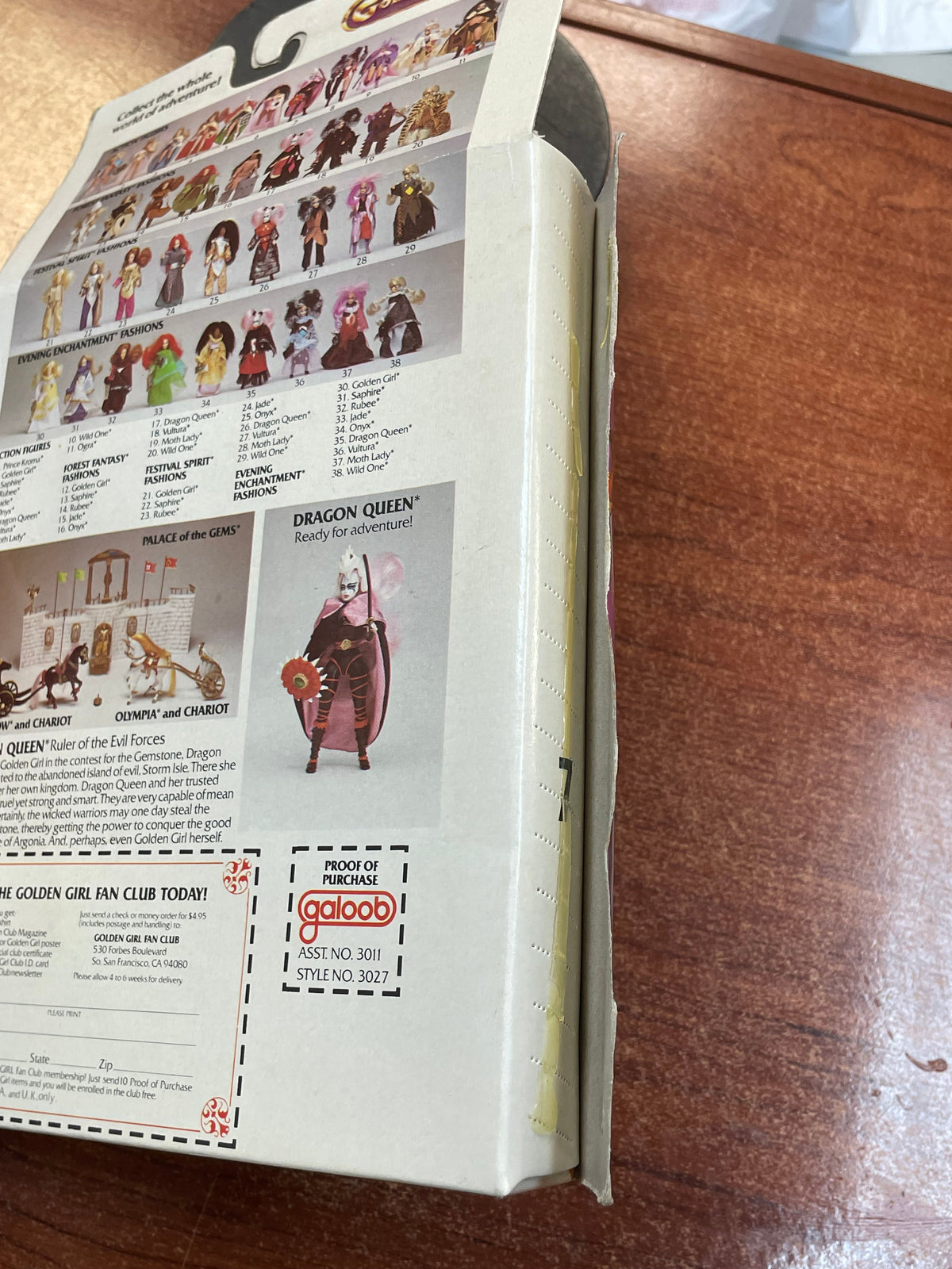 Dragon Queen (Vintage Golden Girl & the Guardians, Galoob) NEW Open BOX product image 6, provided for visual reference and