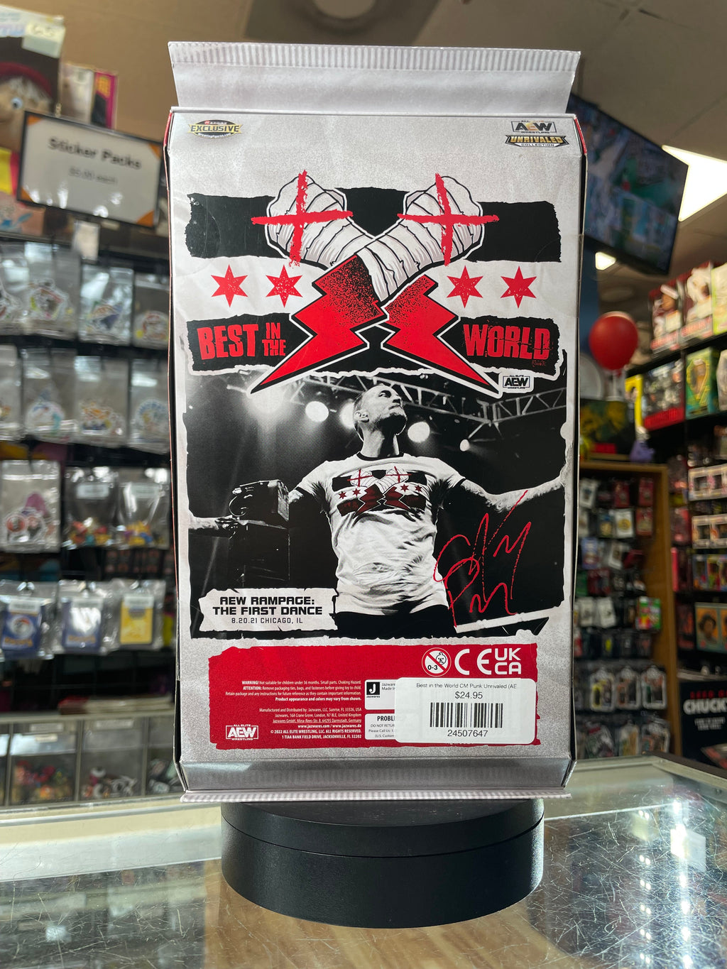 Best in the World CM Punk Unrivaled (AEW Unmatched Collection, Jazwares) **SEALED** product image 3, provided for visual