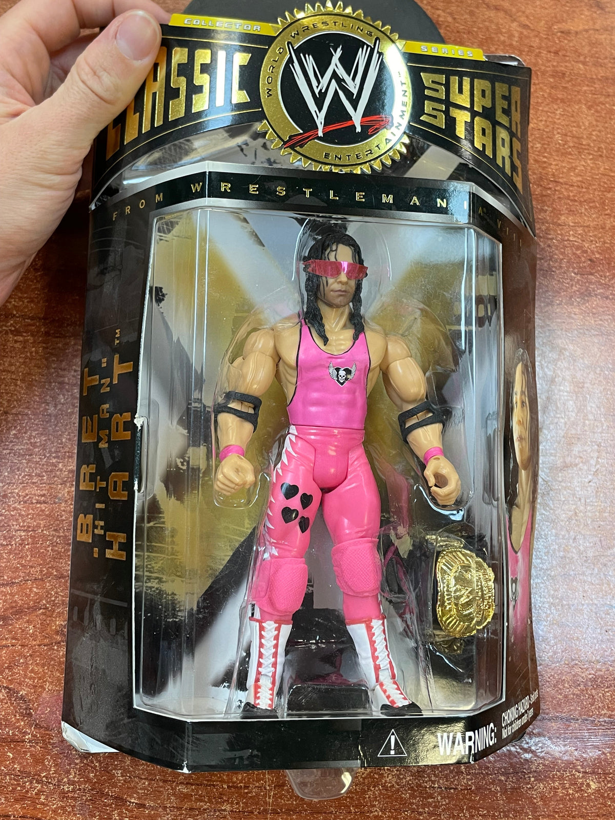 Bret Hitman Hart (WWF Classic Superstars, Jakks) **SEALED** product image 3, provided for visual reference and product