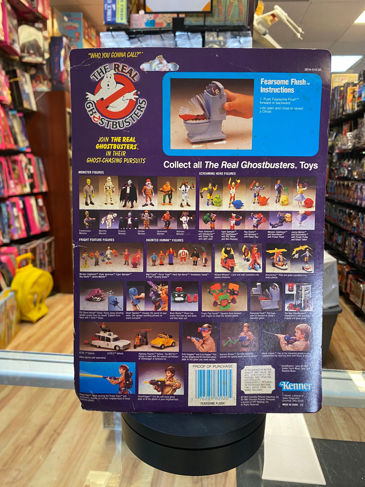 Fearsome Flush (Vintage Ghostbusters, Kenner) SEALED product image 3, provided for visual reference and product detail review