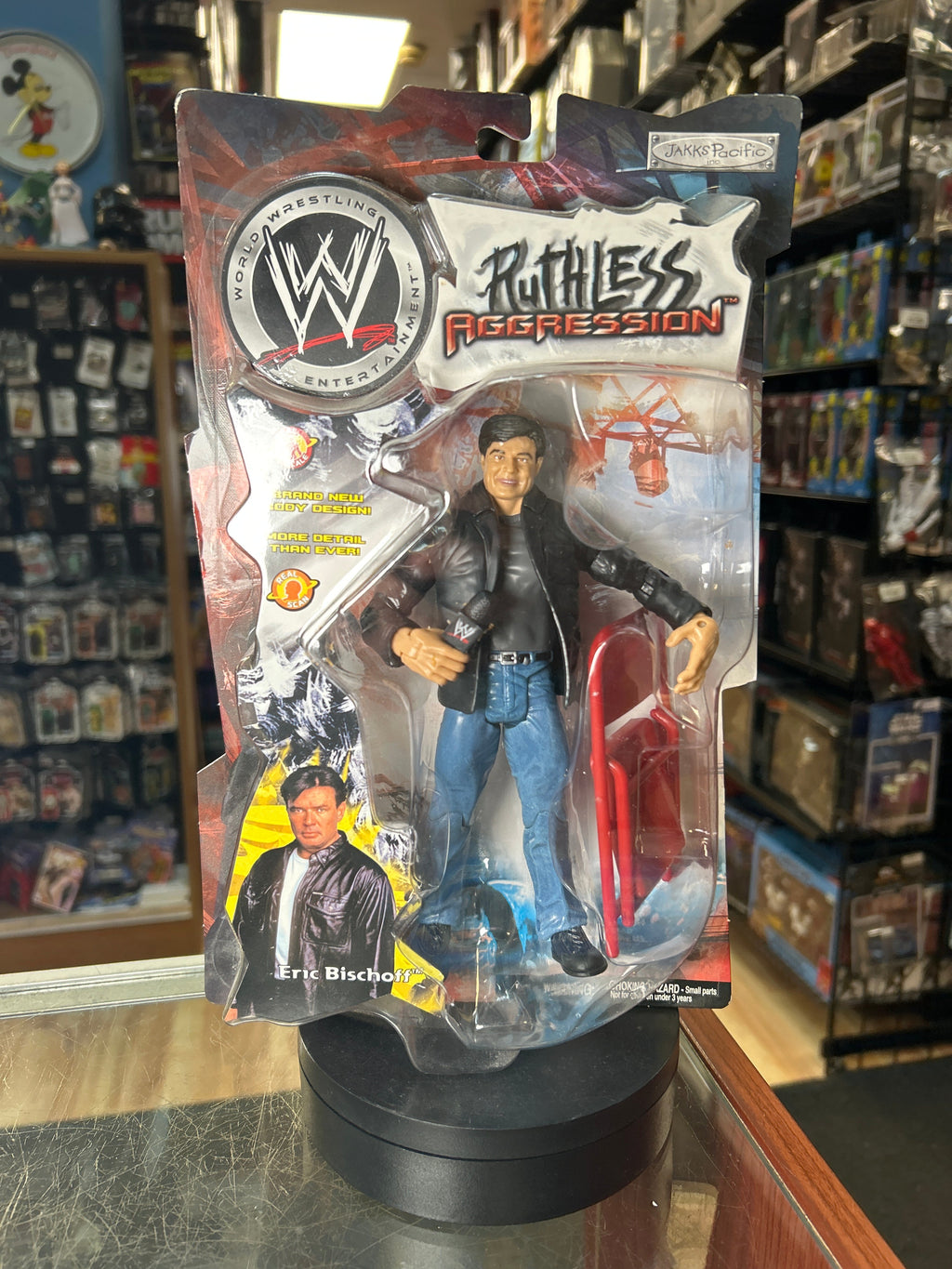 Eric Bischoff -Ruthless Aggression- (Vintage WWE, Jakks) **SEALED** product image 1, provided for visual reference and