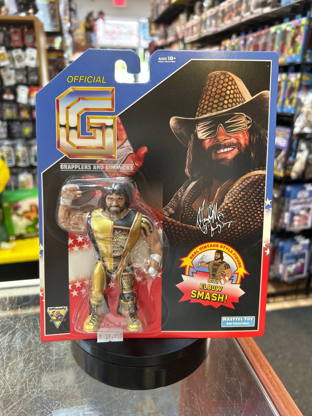 Macho Man Gold (Grapplers & Gimmicks WWF, Hasttel Toys) product image 1, provided for visual reference and product detail