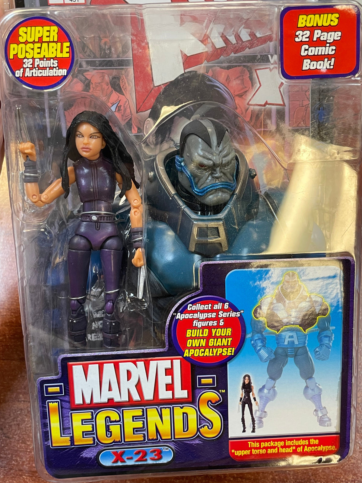 X-23 BAF Apocalypse (Marvel Legends, ToyBiz) SEALED product image 4, provided for visual reference and product detail review