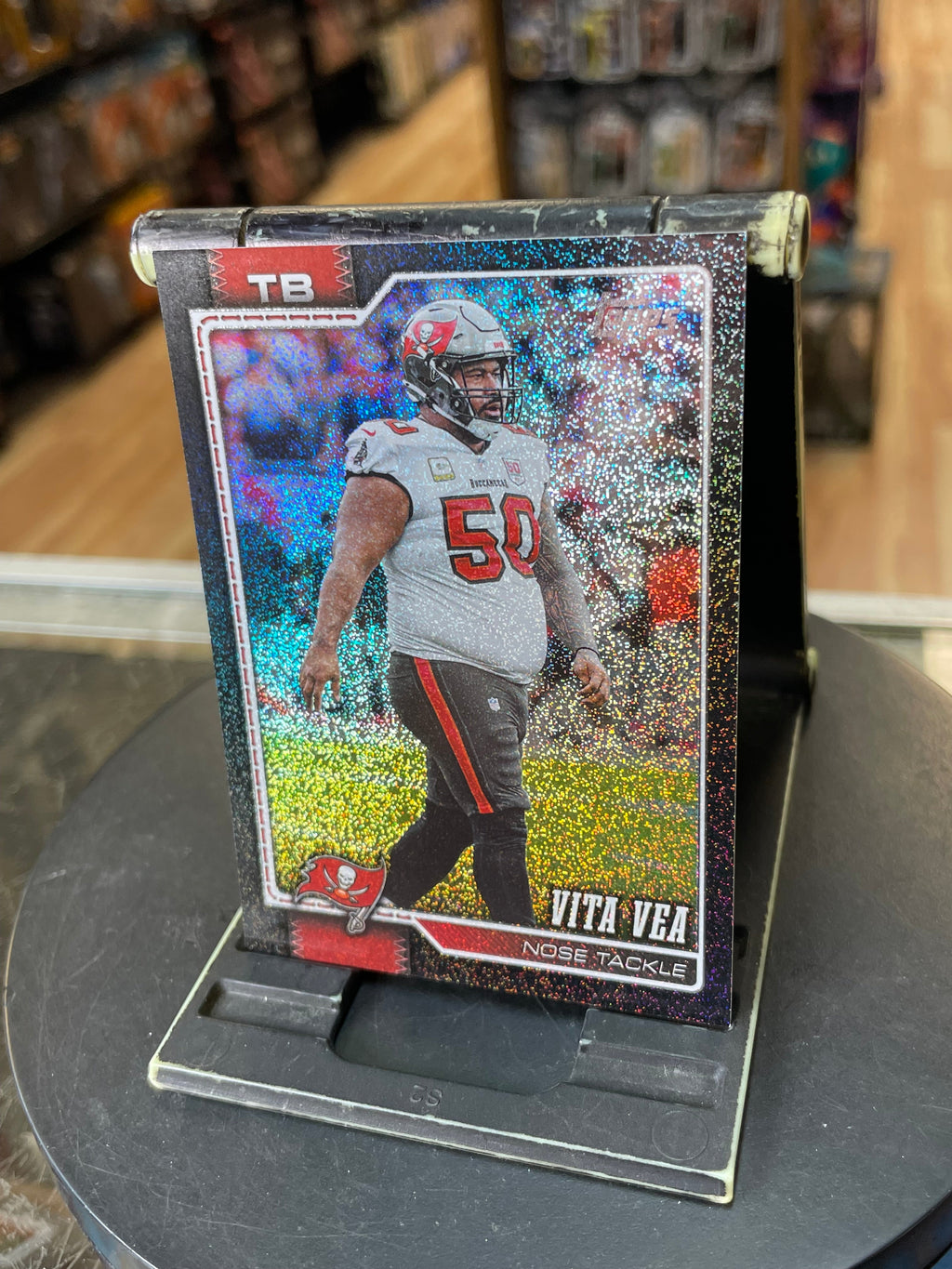 Vita Vea-Black Holo Foil 02/10- (Topps, NFL Flagship 2026) product image 2, provided for visual reference and product detail