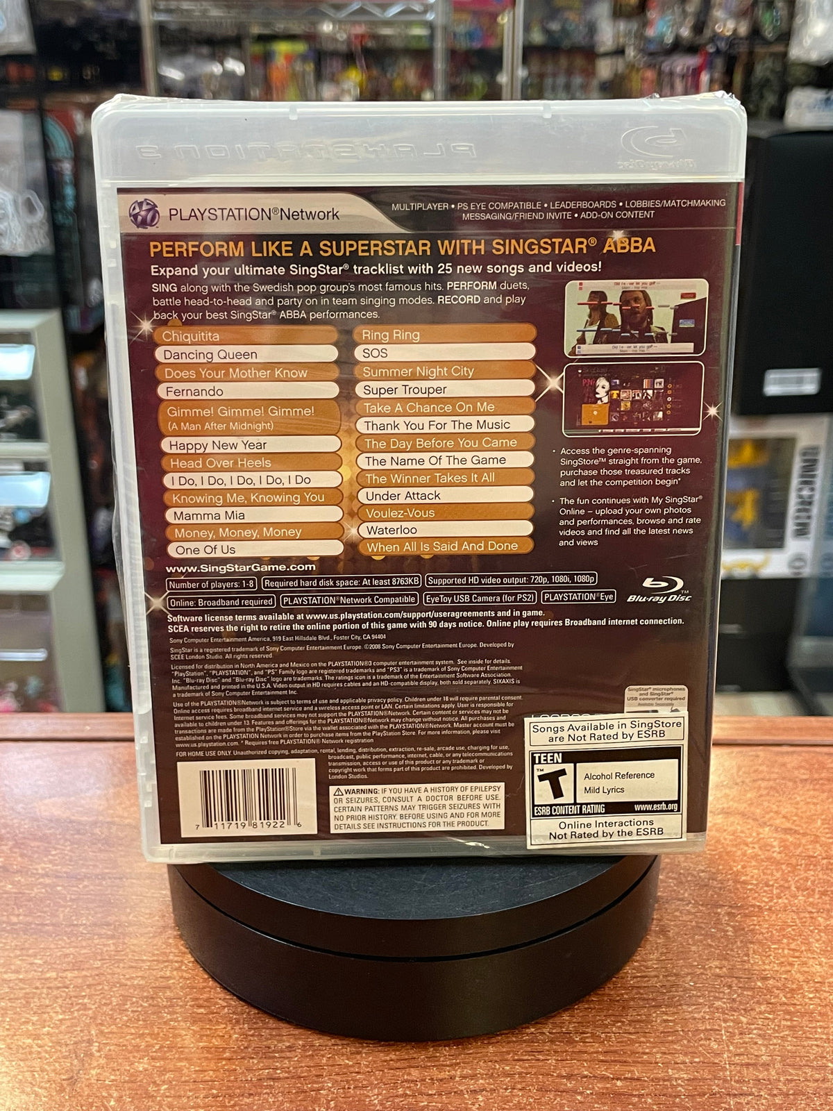 Singstar Abba (Sony PlayStation 3 PS3, Video Game) SEALED product image 2, provided for visual reference and product detail