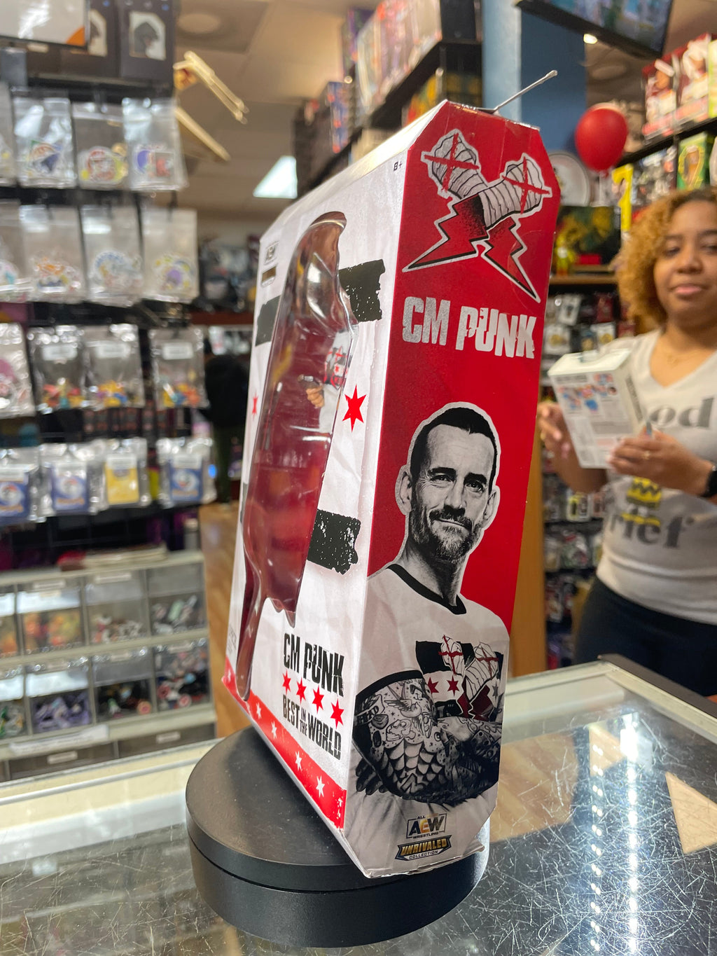 Best in the World CM Punk Unrivaled (AEW Unmatched Collection, Jazwares) **SEALED** product image 4, provided for visual
