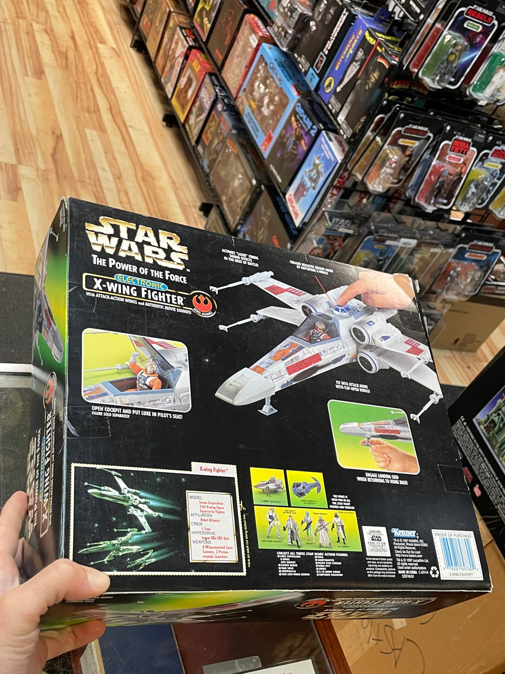 Electronic X- Wing Fighter (Vintage Star Wars POTF, Kenner) OPEN BOX product image 6, provided for visual reference and