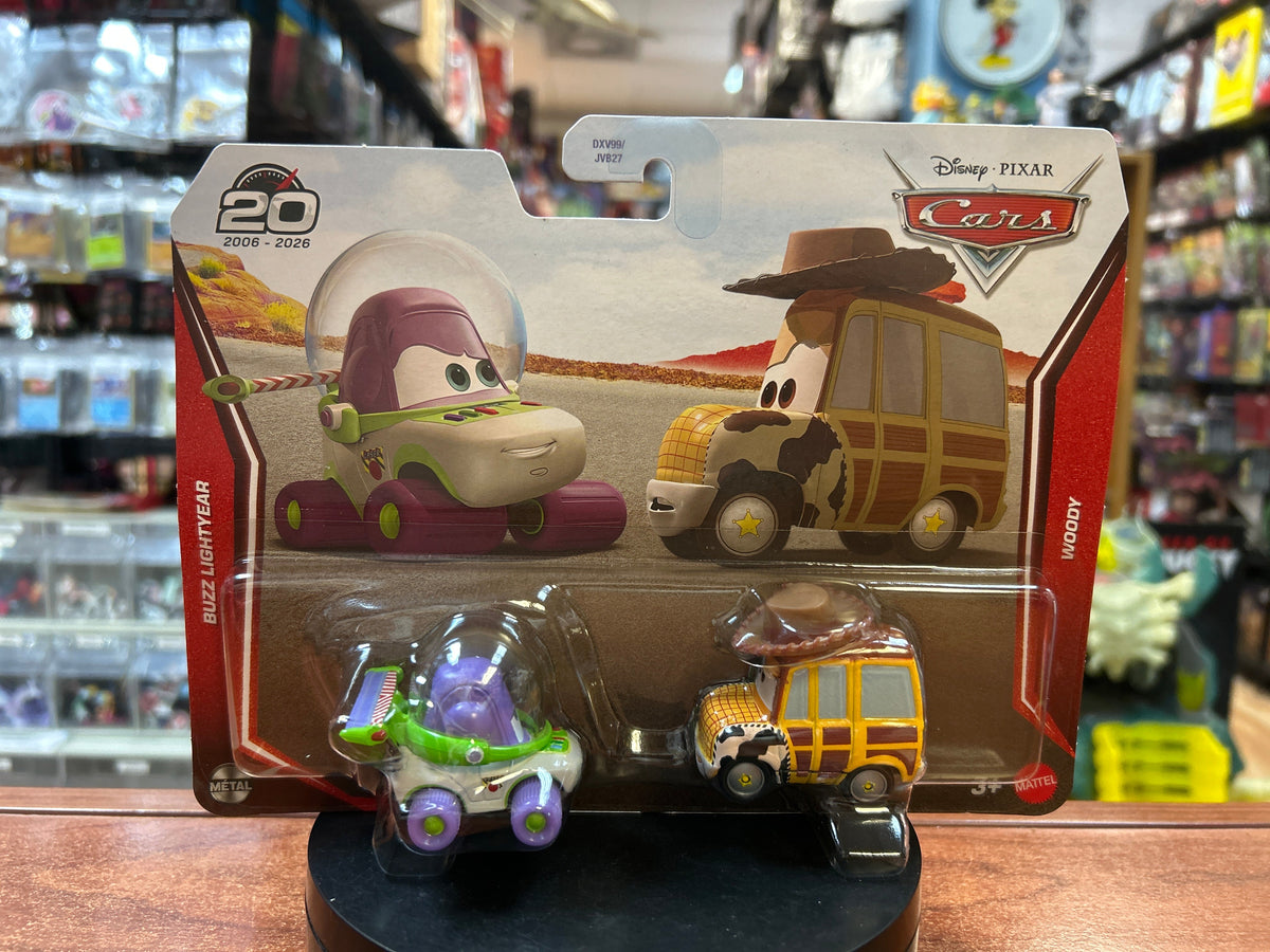 Buzz Lightyear & Woody 20th (Pixar Cars, Mattel Diecast) **SEALED** product image 1, provided for visual reference and