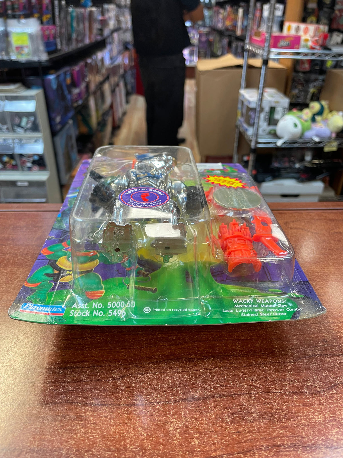 Robotoic Bebop with Collector Coin (Vintage TMNT Ninja Turtles, Playmates) **SEALED** product image 5, provided for visual