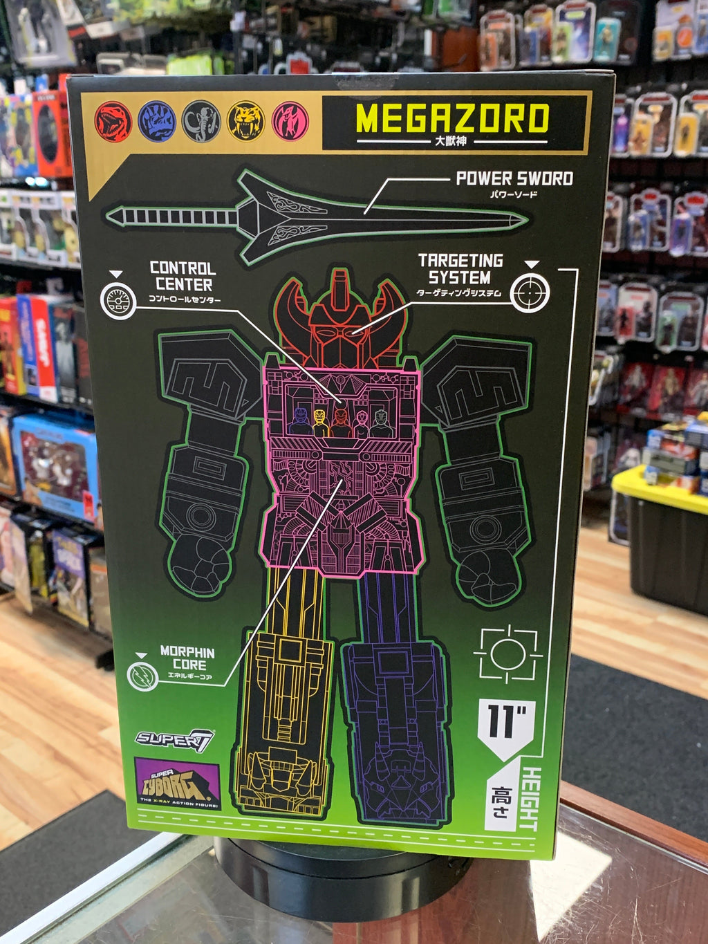 Super Cyborg Megazord (Super 7, Mighty Morphin Power Rangers) **SEALED** product image 3, provided for visual reference and
