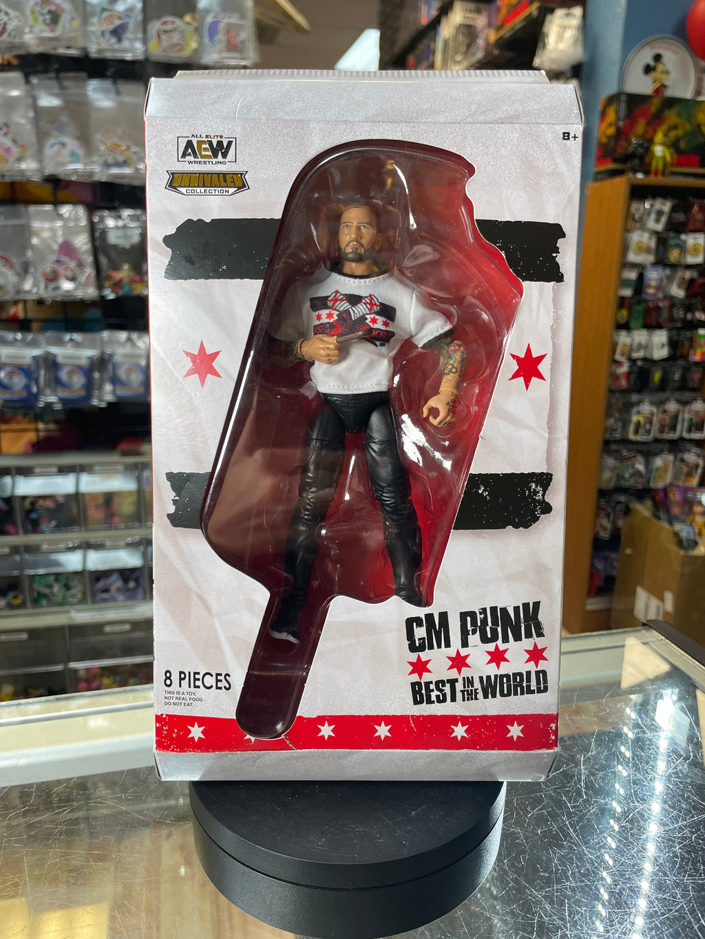 Best in the World CM Punk Unrivaled (AEW Unmatched Collection, Jazwares) **SEALED** product image 1, provided for visual