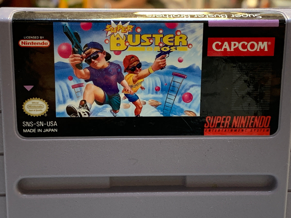 Super Buster Brothers (Nintendo SNES, Video Game) Tested Working product image 2, provided for visual reference and product